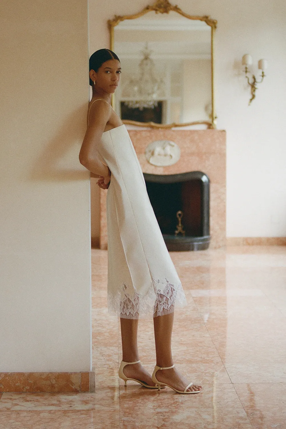 Etienne Midi Dress Off White sold by Faithfull the Brand product image thumbnail 2