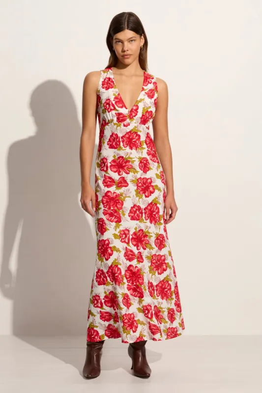 Acacia Maxi Dress Isadora Floral Red - Final Sale made by Roma