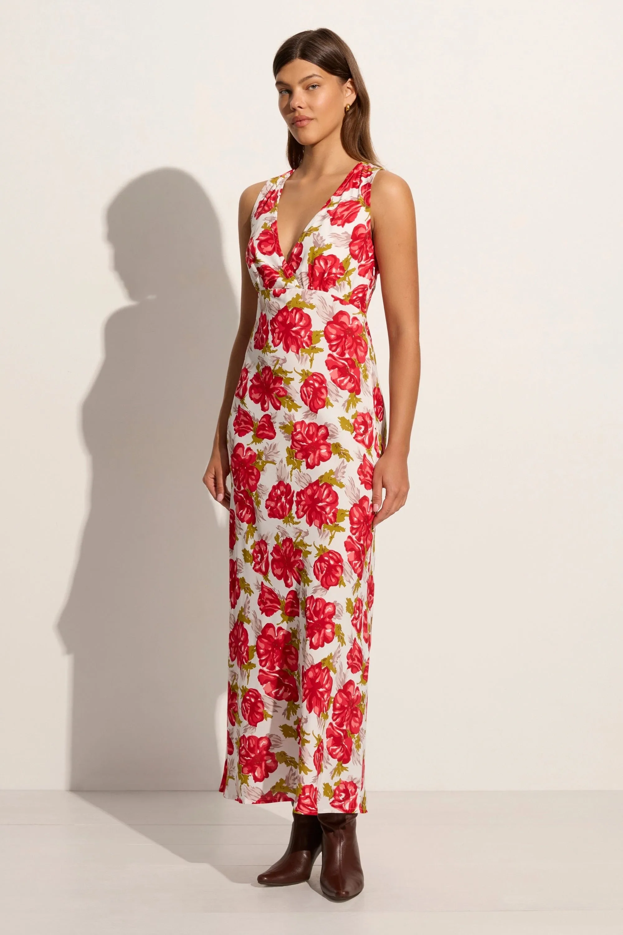 Acacia Maxi Dress Isadora Floral Red - Final Sale sold by Faithfull the Brand product image thumbnail 2