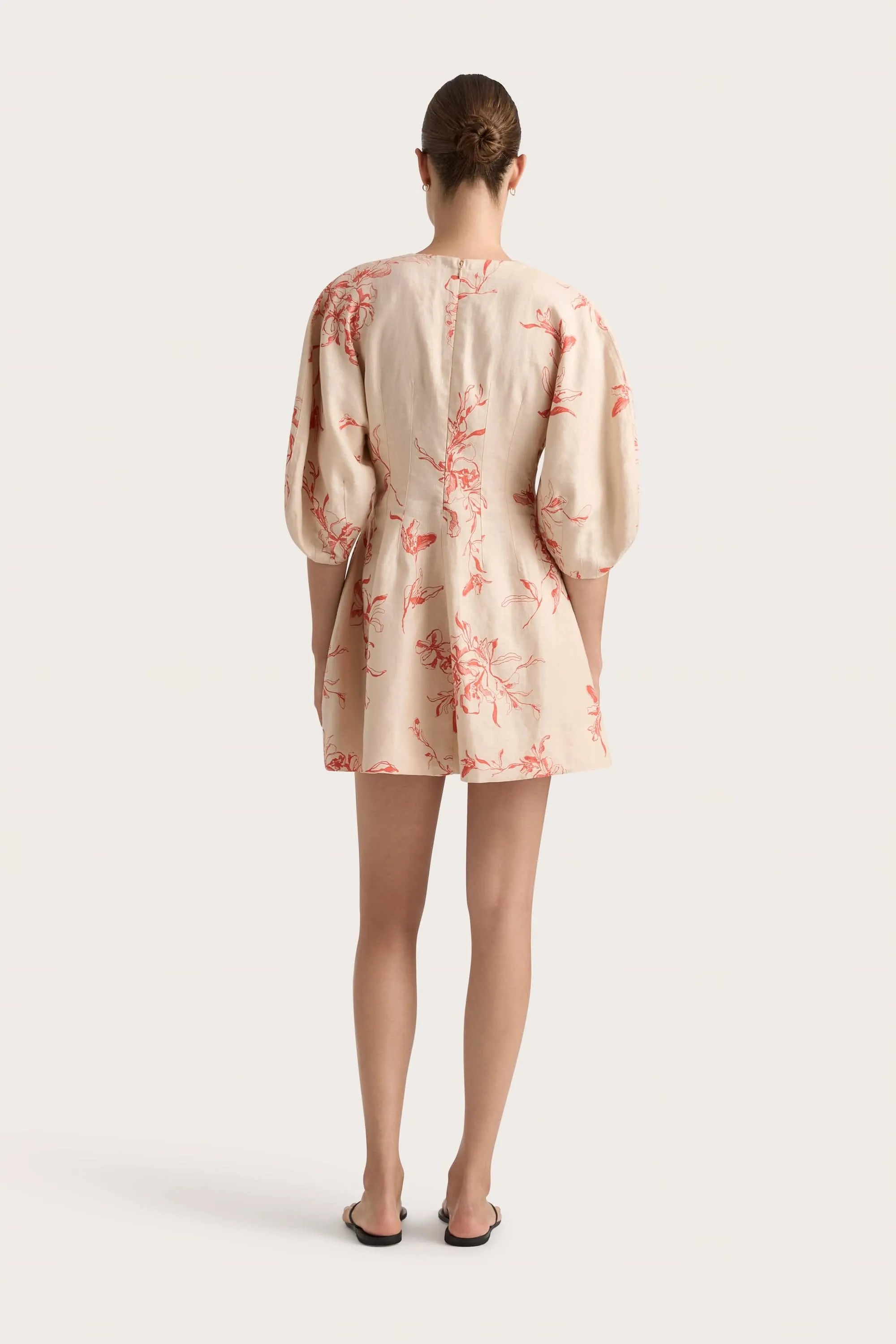 Soleil Mini Dress Leilani Vermilion - Final Sale sold by Faithfull the Brand product image thumbnail 4