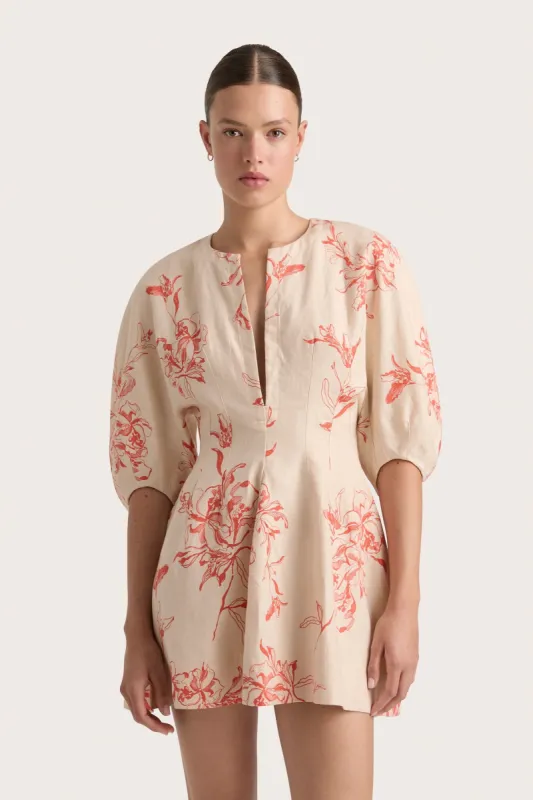 Soleil Mini Dress Leilani Vermilion - Final Sale sold by Faithfull the Brand