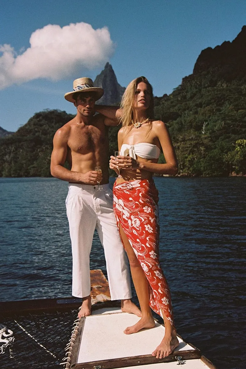 Lulu Maxi Skirt Camara Floral Print Red - Final Sale sold by Faithfull the Brand product image thumbnail 2