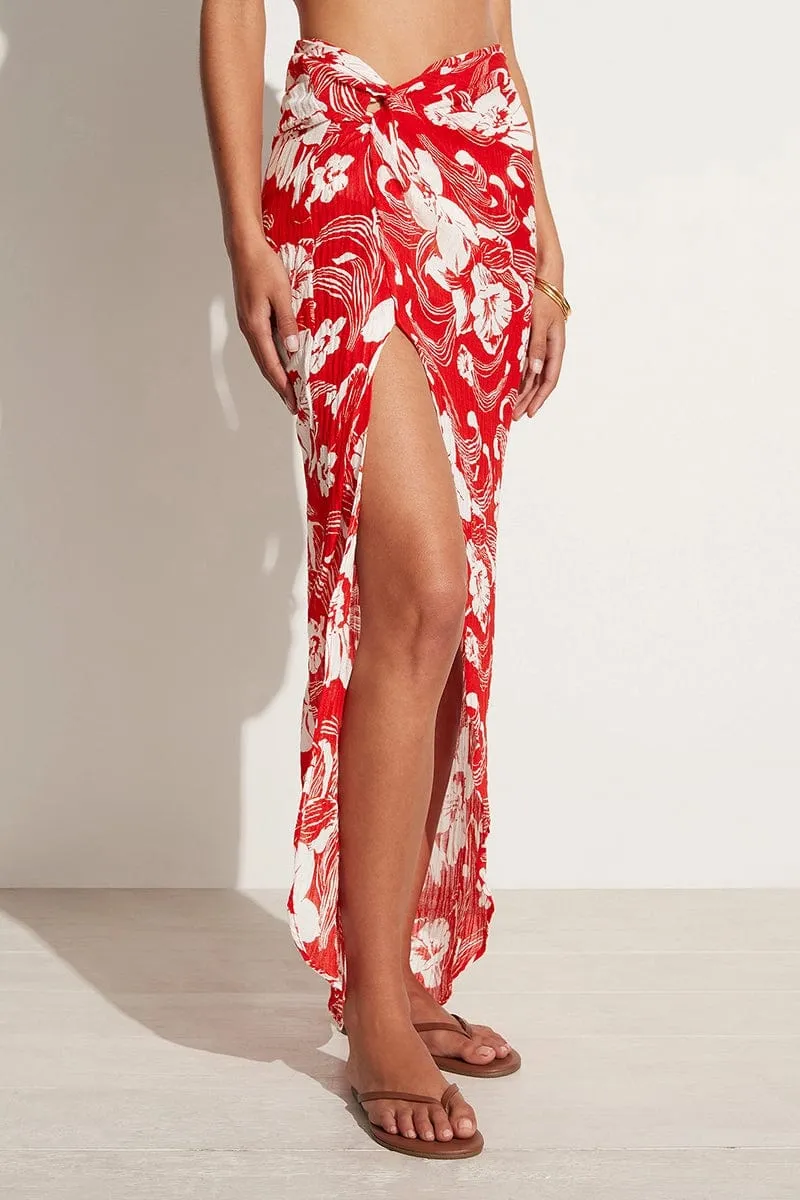 Lulu Maxi Skirt Camara Floral Print Red - Final Sale sold by Faithfull the Brand product image thumbnail 5