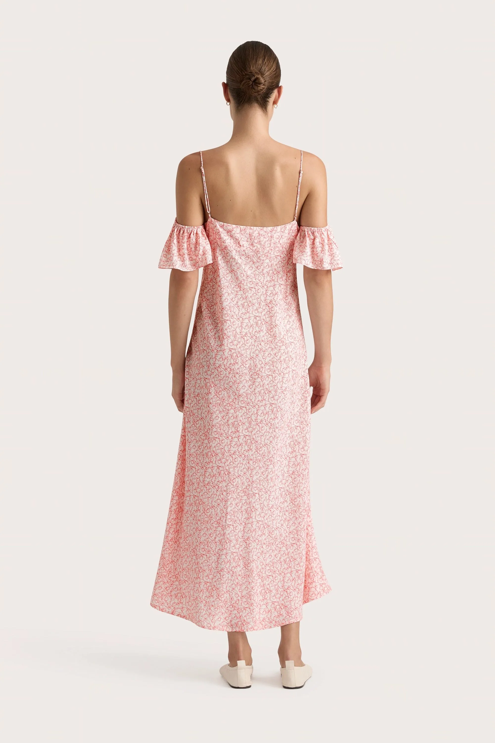 Menton Midi Dress Calla Vermillion - Final Sale sold by Faithfull the Brand product image thumbnail 4