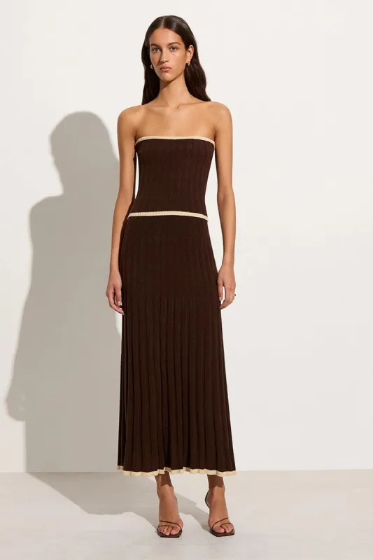 Mona Knit Skirt Coffee sold by Faithfull the Brand