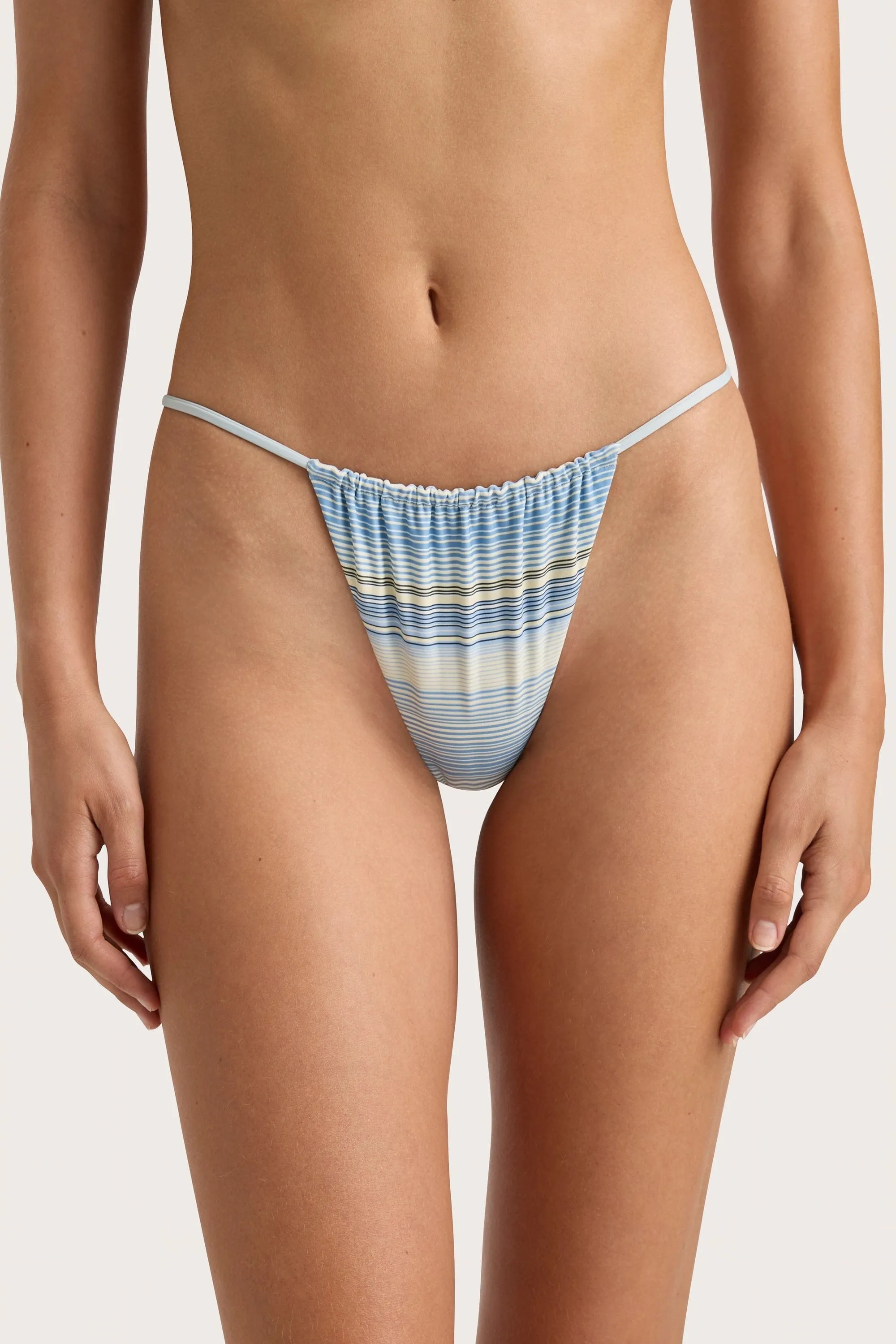 Elea Bikini Bottom Futura Stripe Sky Blue - Final Sale sold by Faithfull the Brand product image thumbnail 2