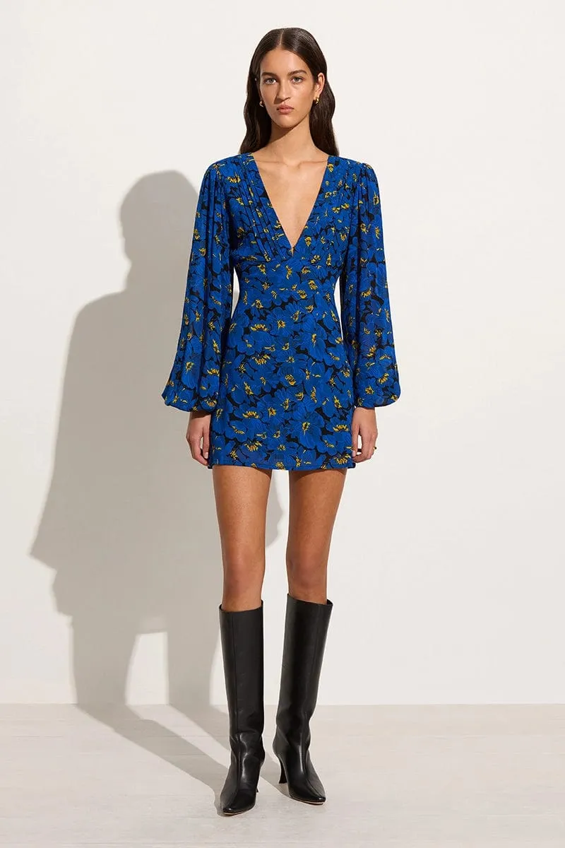 Blythe Mini Dress El Limon Floral Blue sold by Faithfull the Brand