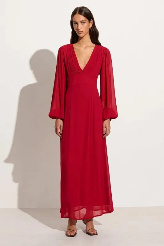 Margarite Maxi Dress Ruby sold by Faithfull the Brand