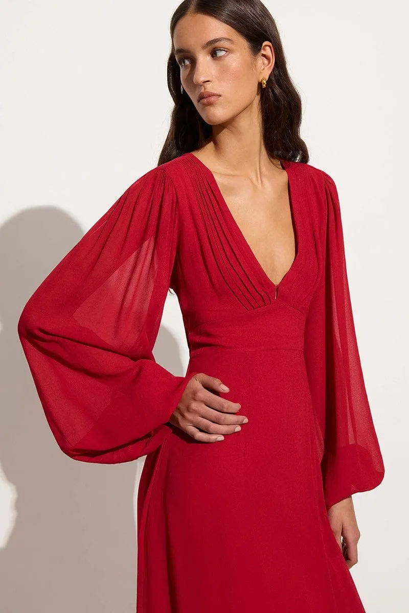 Margarite Maxi Dress Ruby sold by Faithfull the Brand product image thumbnail 4