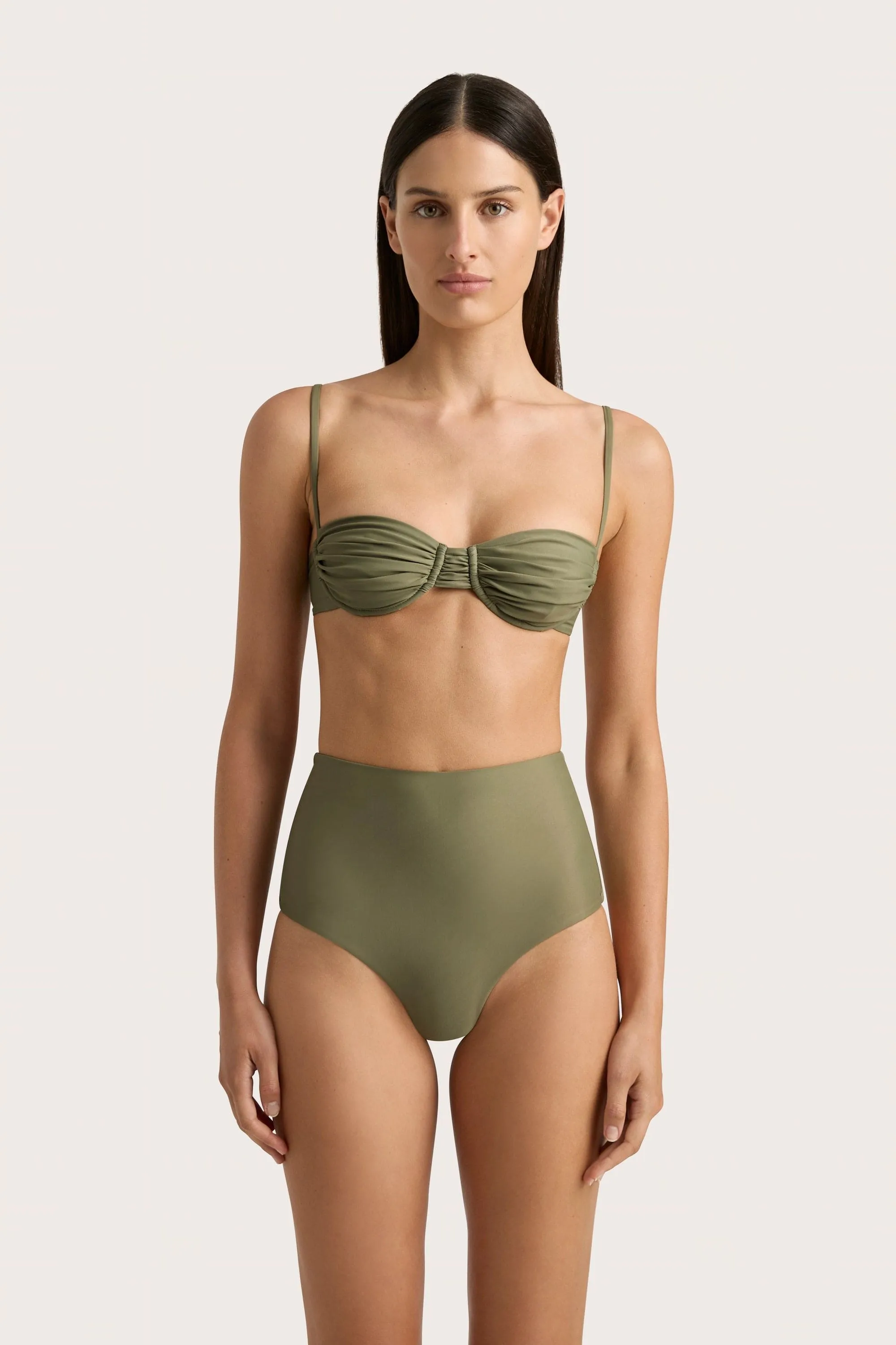 Stefania Bikini Top Khaki - Final Sale sold by Faithfull the Brand product image thumbnail 3