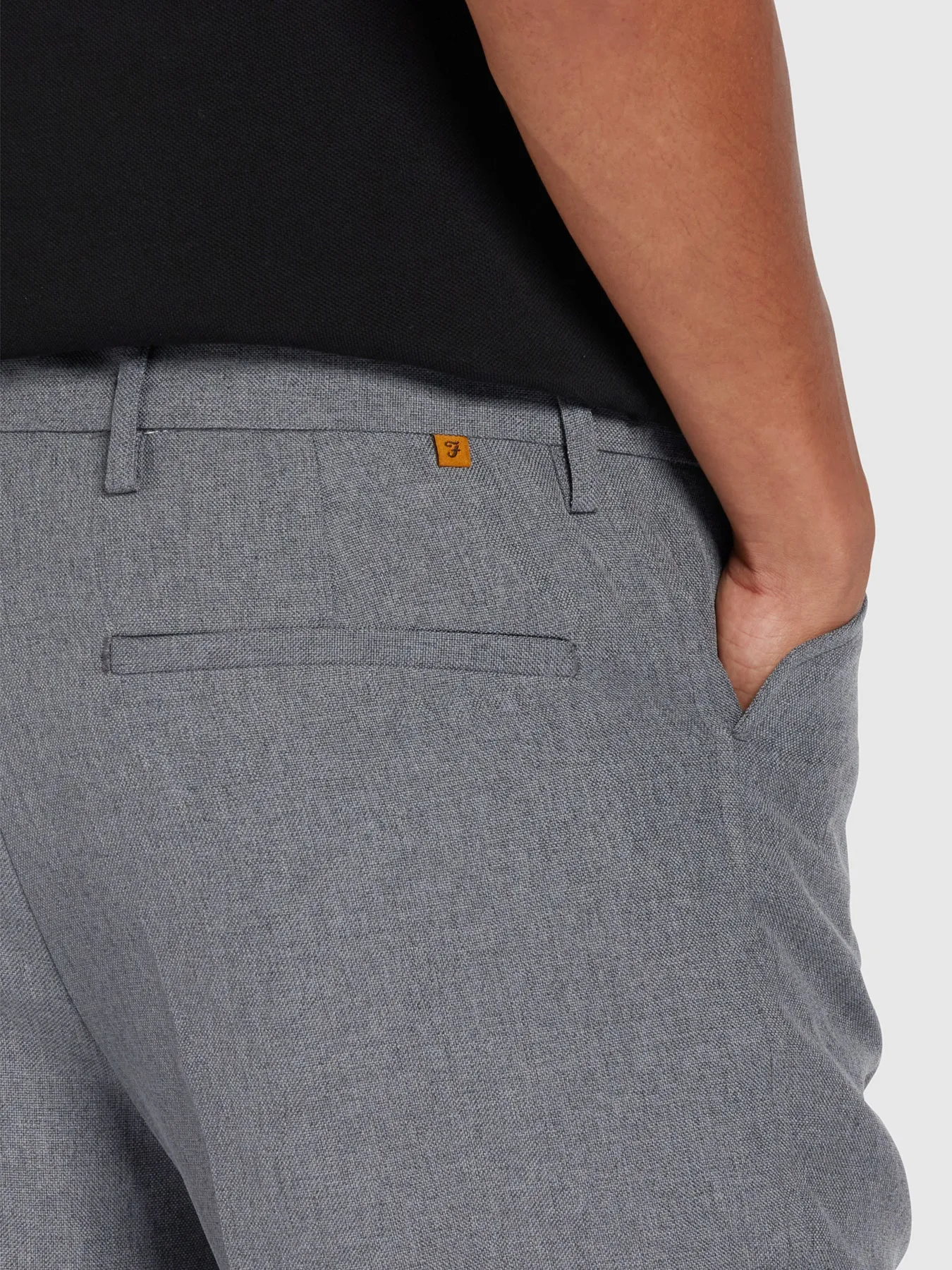 Hopsack Trouser In Dark Grey sold by Farah product image thumbnail 4