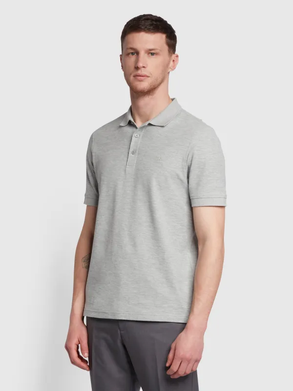 Cove Short Sleeve Polo Shirt In Grey Marl sold by Farah