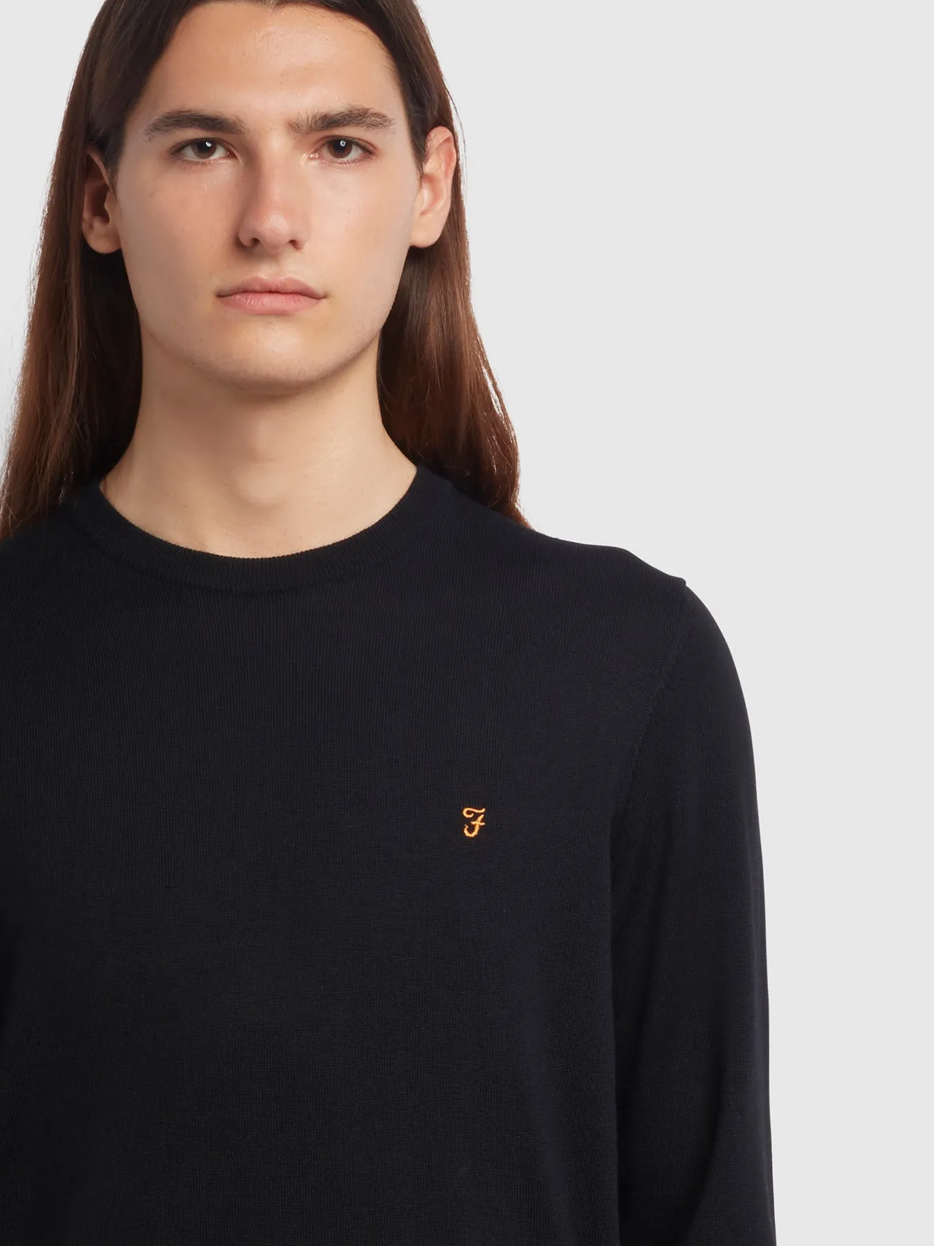 Mullen Merino Wool Crew Neck Sweater In Black sold by Farah product image thumbnail 3
