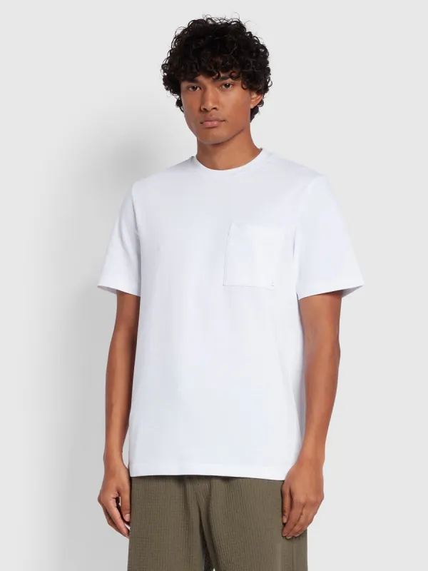 Stacy Regular Fit Pocket T-Shirt In White made by Farah