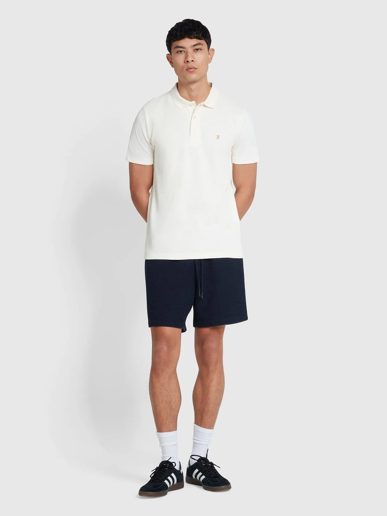Redwald Waffle Drawstring Shorts In True Navy sold by Farah product image thumbnail 2