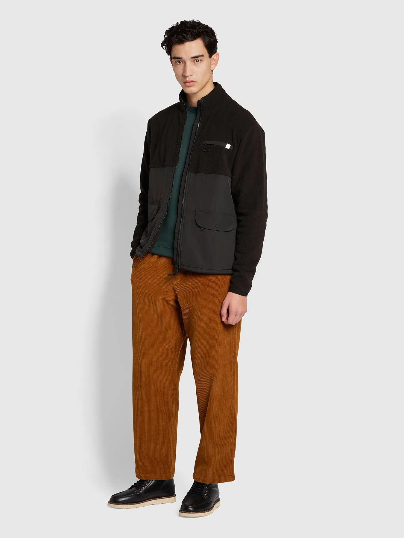 Courchevel Regular Fit Fleece Pocket Sweatshirt In Black sold by Farah product image thumbnail 2