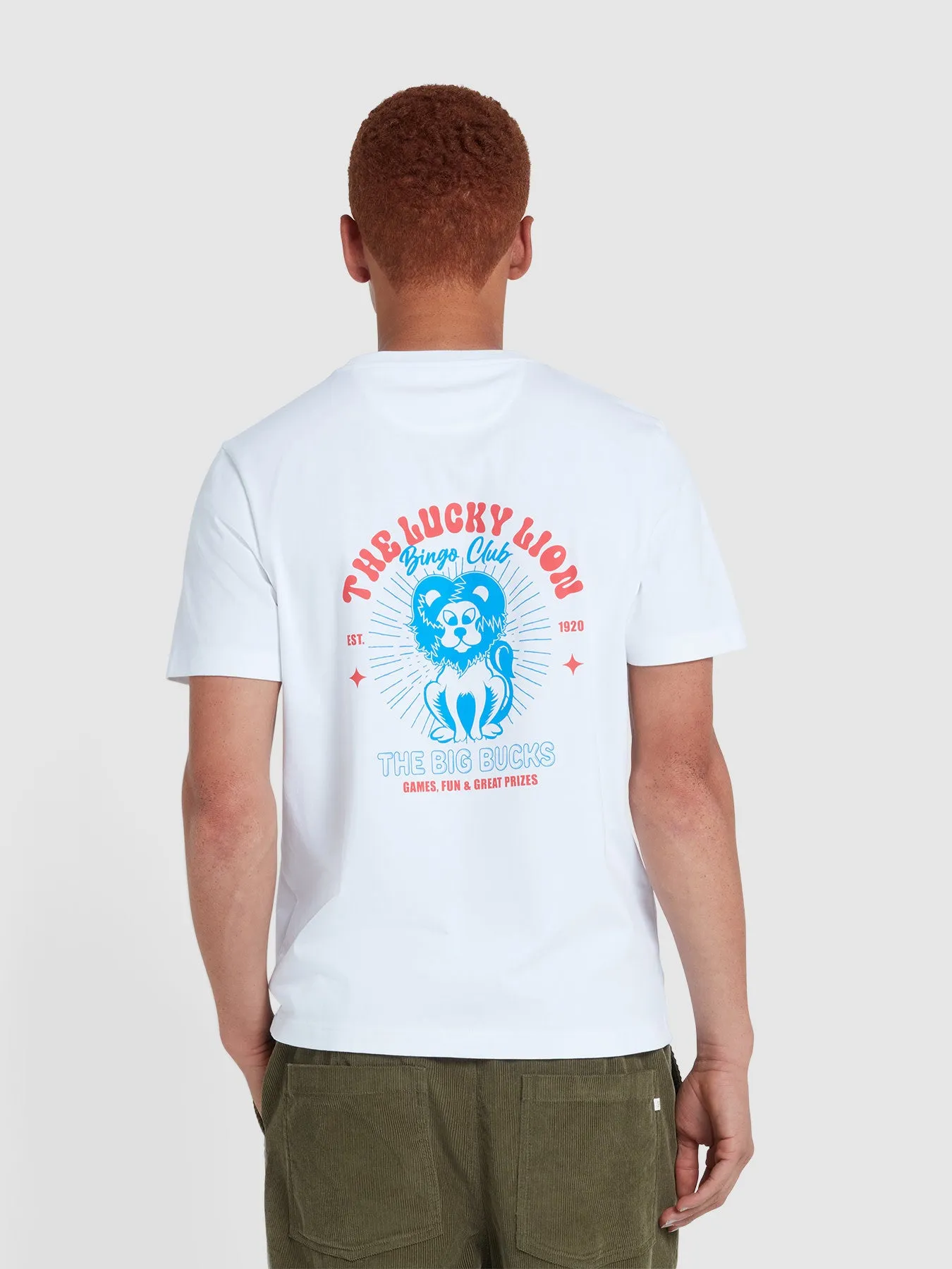 Como Regular Fit Organic Cotton Graphic T-Shirt In White sold by Farah product image thumbnail 3