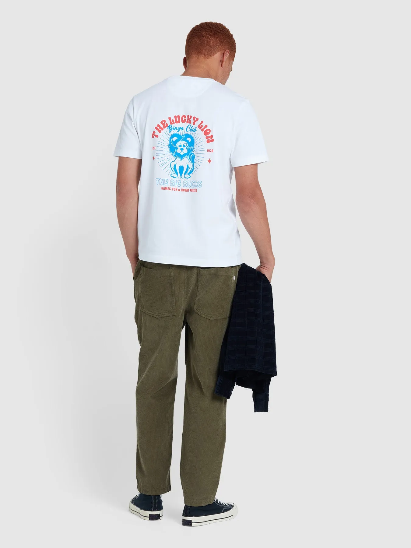 Como Regular Fit Organic Cotton Graphic T-Shirt In White sold by Farah product image thumbnail 2