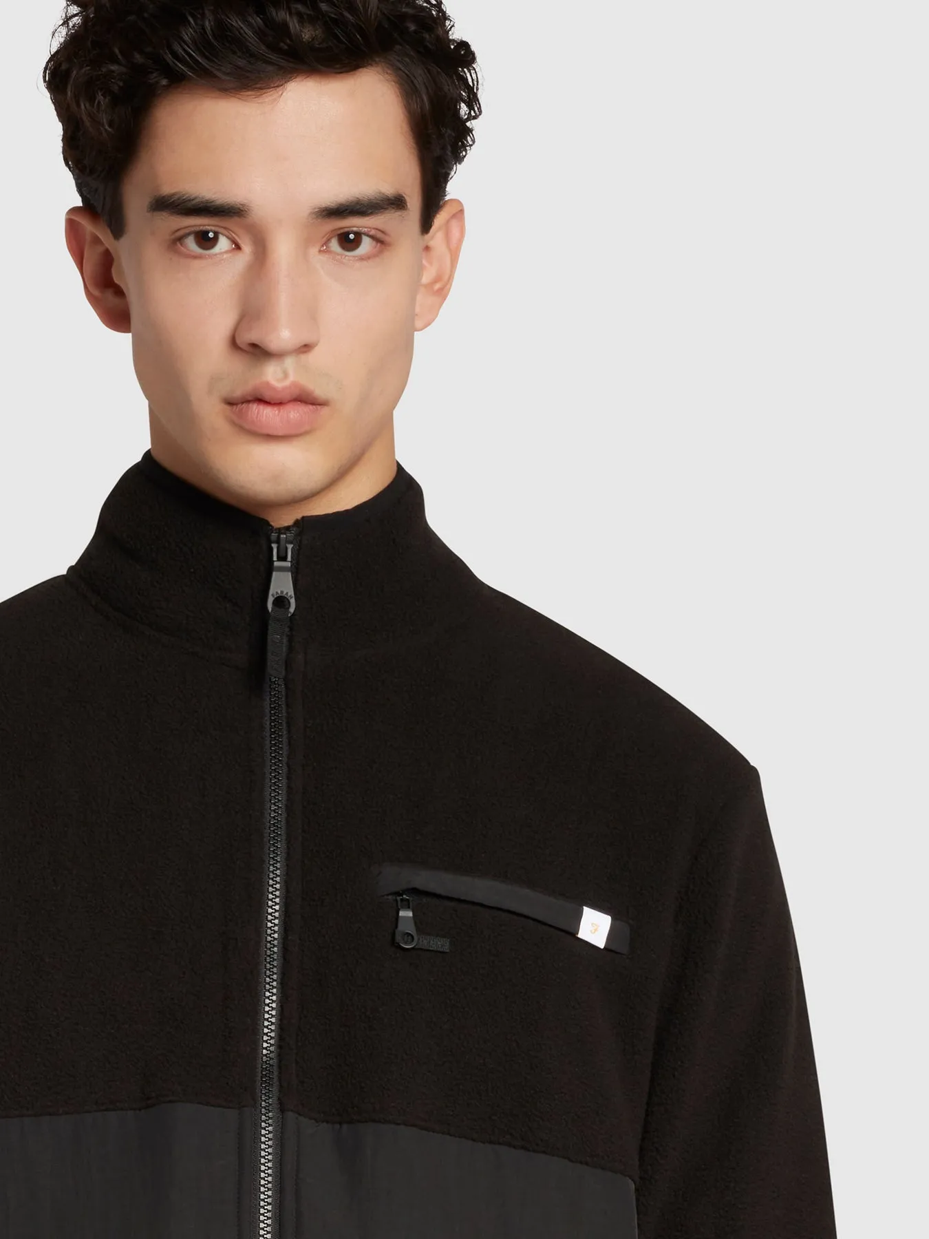 Courchevel Regular Fit Fleece Pocket Sweatshirt In Black sold by Farah product image thumbnail 3