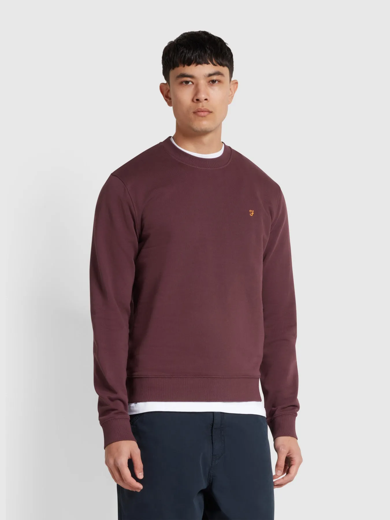Hanbury Crew Neck Sweatshirt In Farah Red sold by Farah