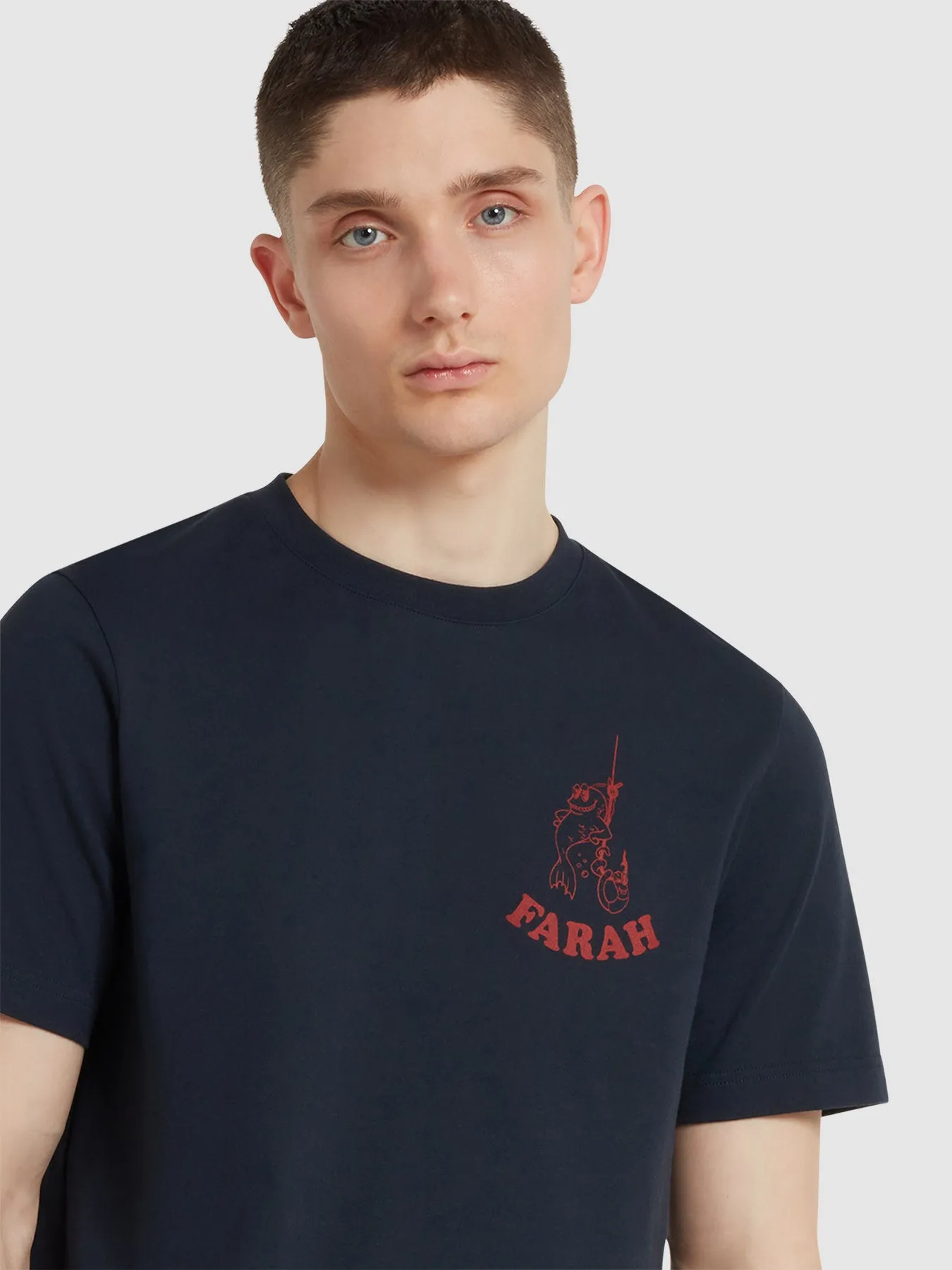 Stockwell Regular Fit Graphic T-Shirt In True Navy sold by Farah product image thumbnail 4