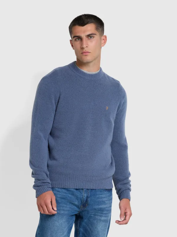 Spero Regular Fit Crew Neck Jumper In River Bed sold by Farah