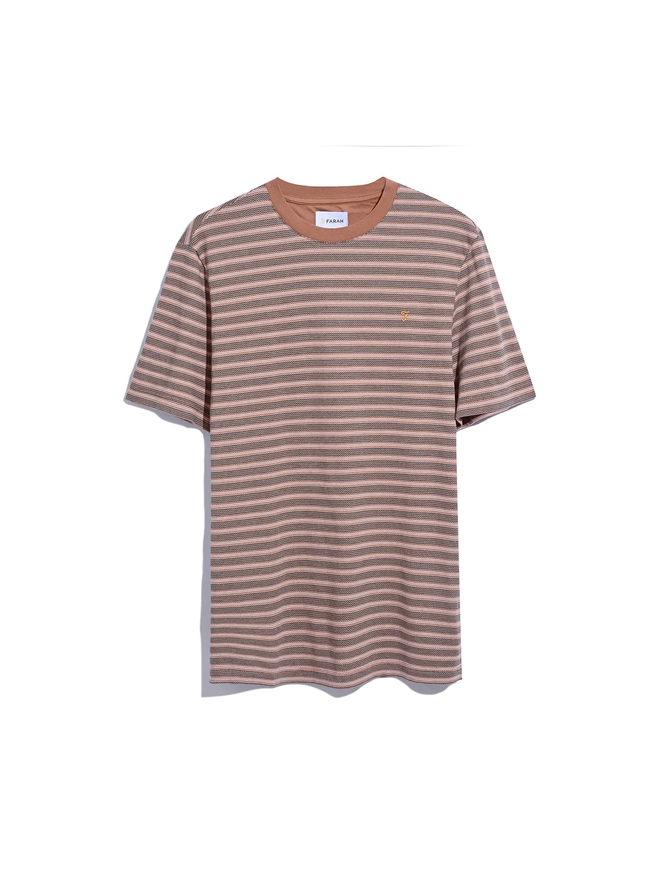 Wilmot Regular Fit Striped T-Shirt In Teak sold by Farah product image thumbnail 5
