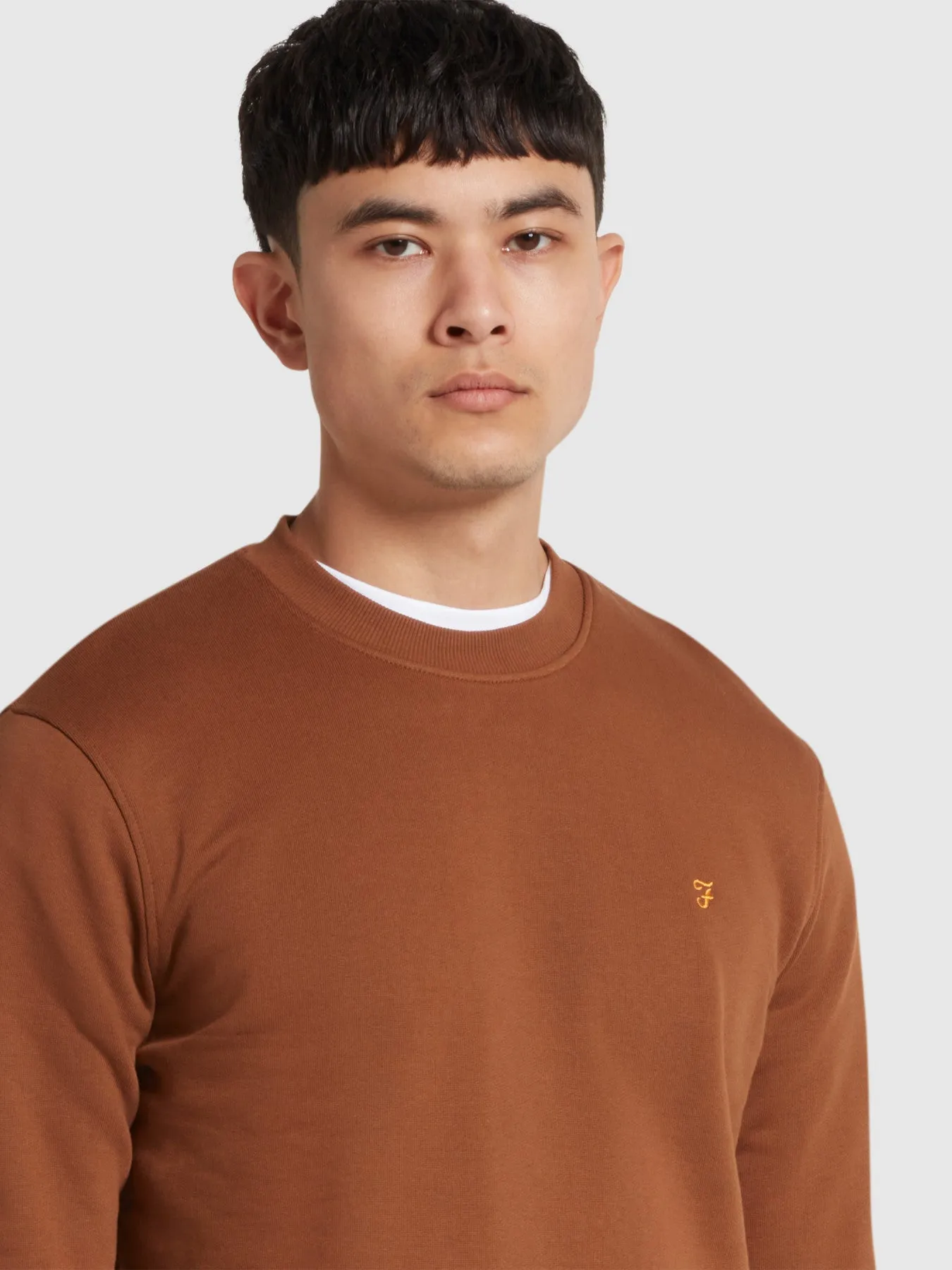 Hanbury Crew Neck Sweatshirt In Golden Brown sold by Farah product image thumbnail 4