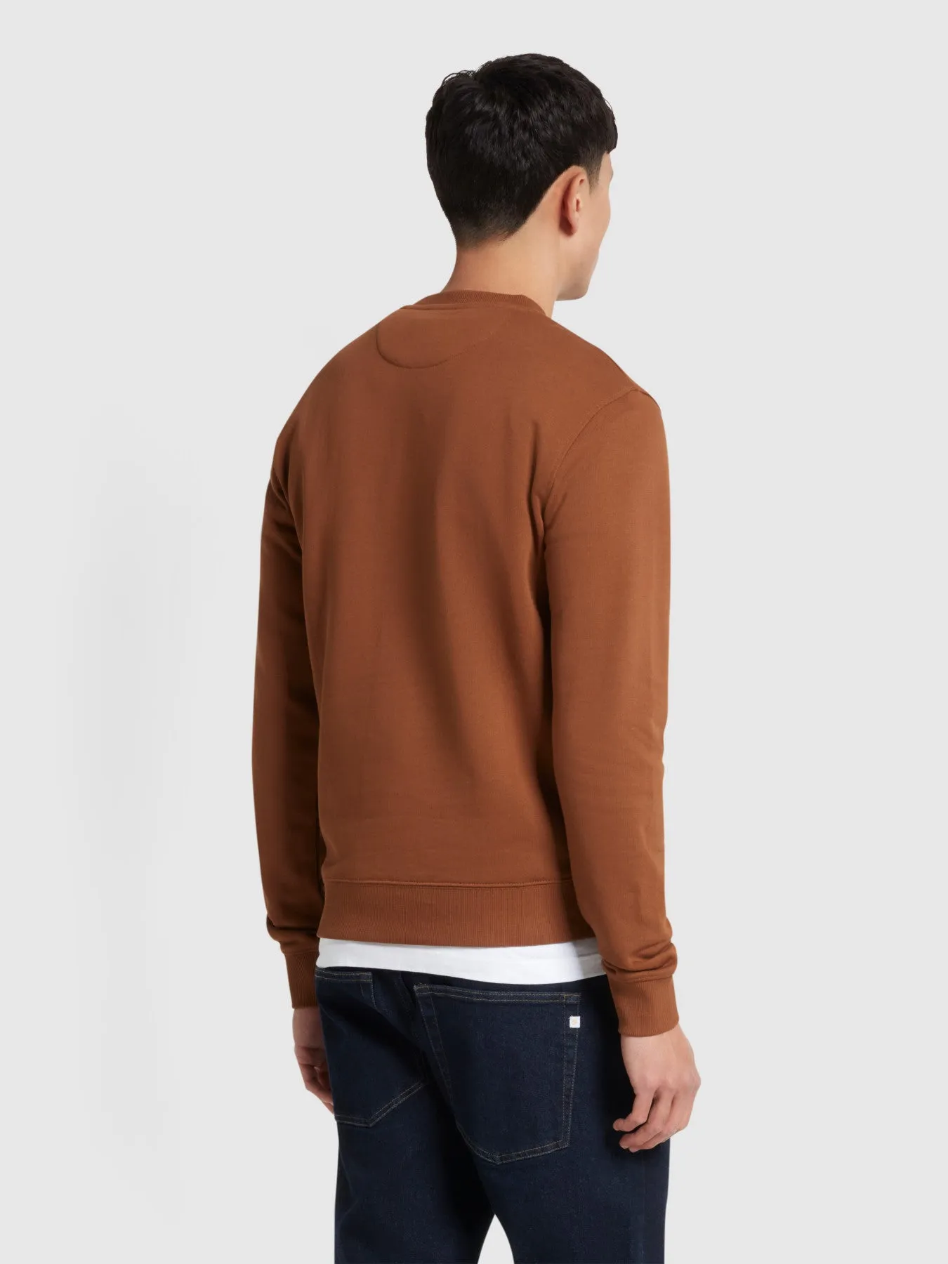 Hanbury Crew Neck Sweatshirt In Golden Brown sold by Farah product image thumbnail 3
