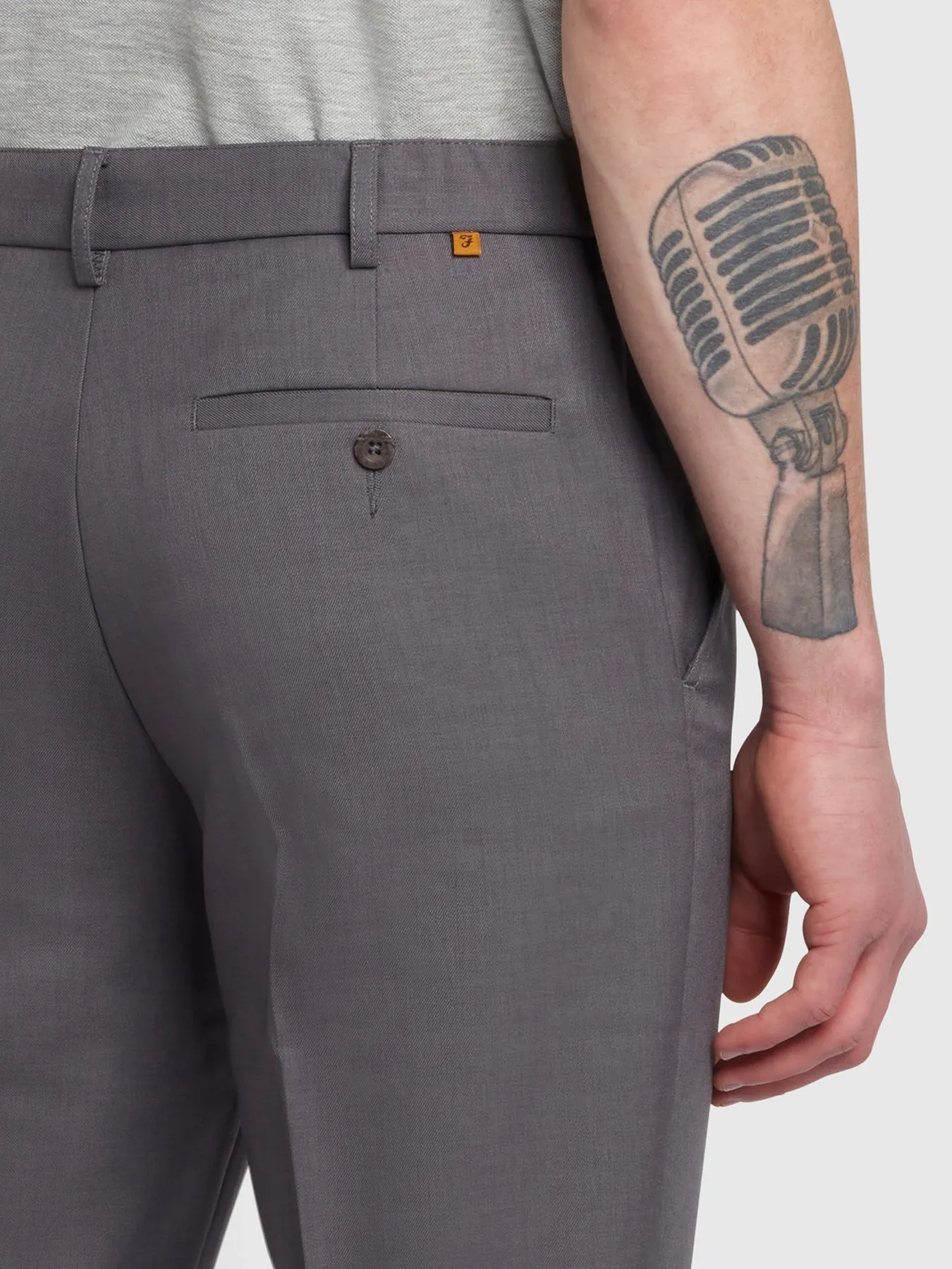 Roachman Flexi Waist Trousers In Grey sold by Farah product image thumbnail 3