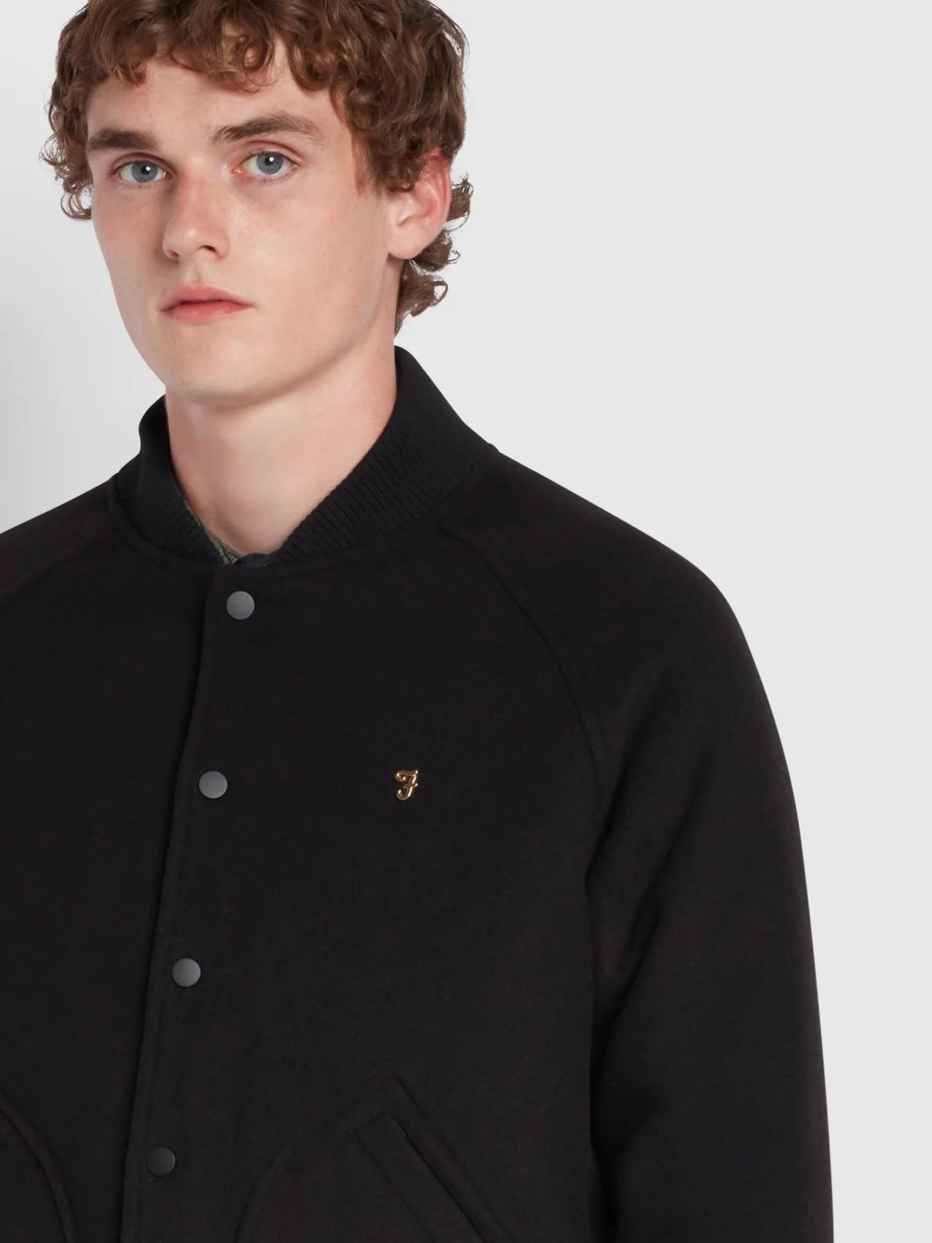 Verlaine Bomber Jacket In Black sold by Farah product image thumbnail 3