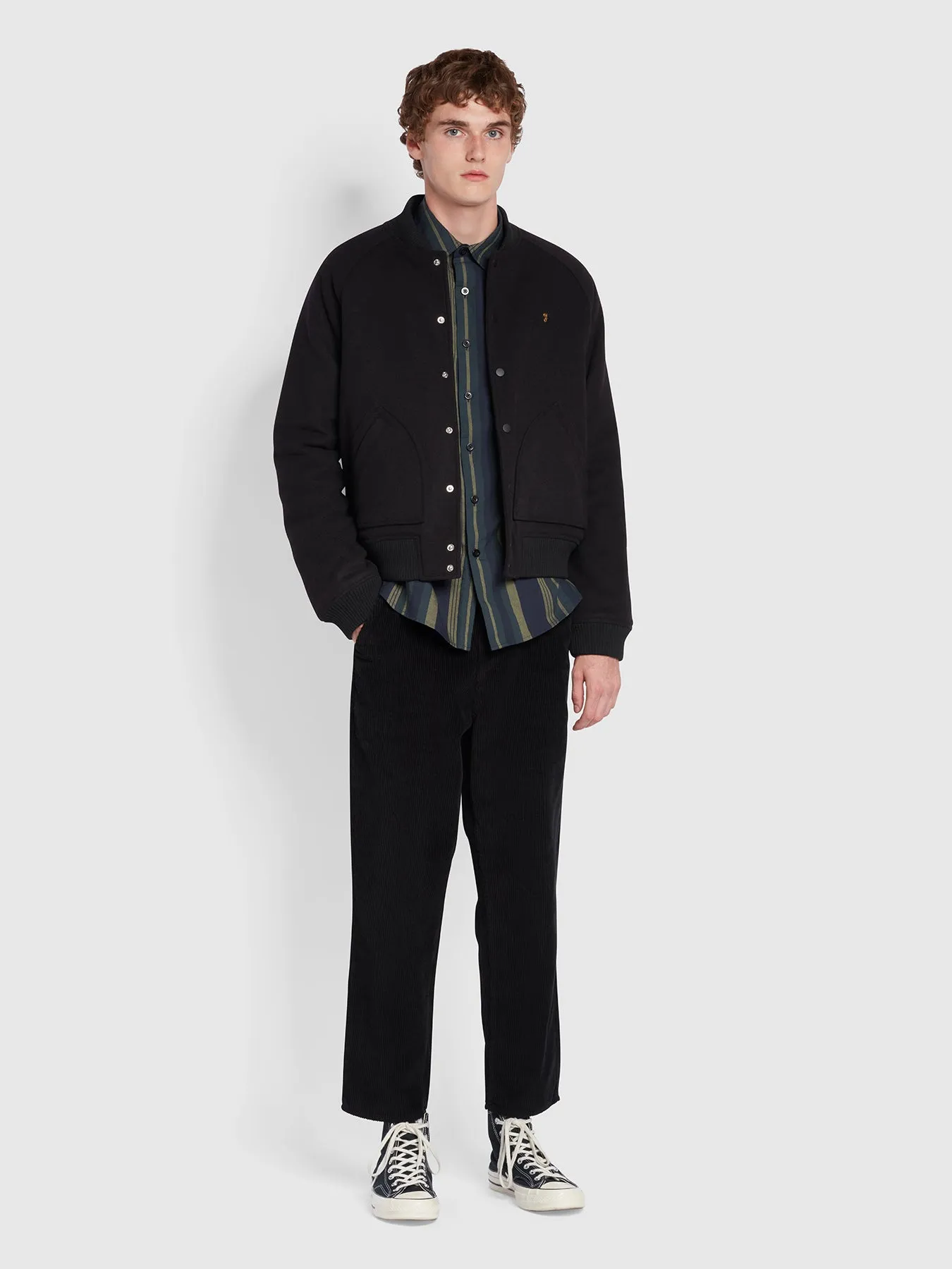 Verlaine Bomber Jacket In Black sold by Farah