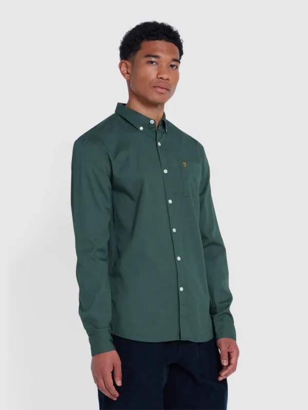 Carlson Shirt In Farah Forest Green sold by Farah