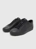Rigby Cupsole Leather Trainer In Jet Black sold by Farah
