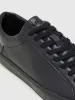 Rigby Cupsole Leather Trainer In Jet Black sold by Farah