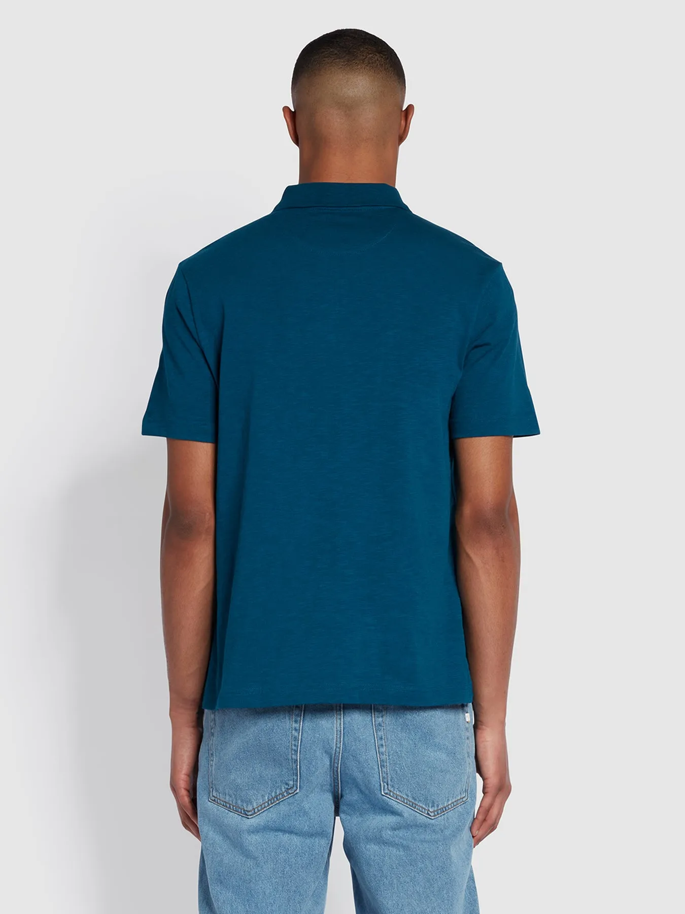 Chancery Regular Fit Zip Placket Polo Shirt In Sailor Blue sold by Farah product image thumbnail 4