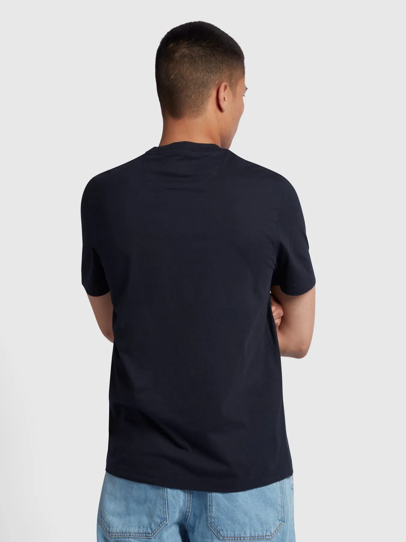 Danny Regular Fit Organic Cotton T-Shirt In True Navy sold by Farah product image thumbnail 3