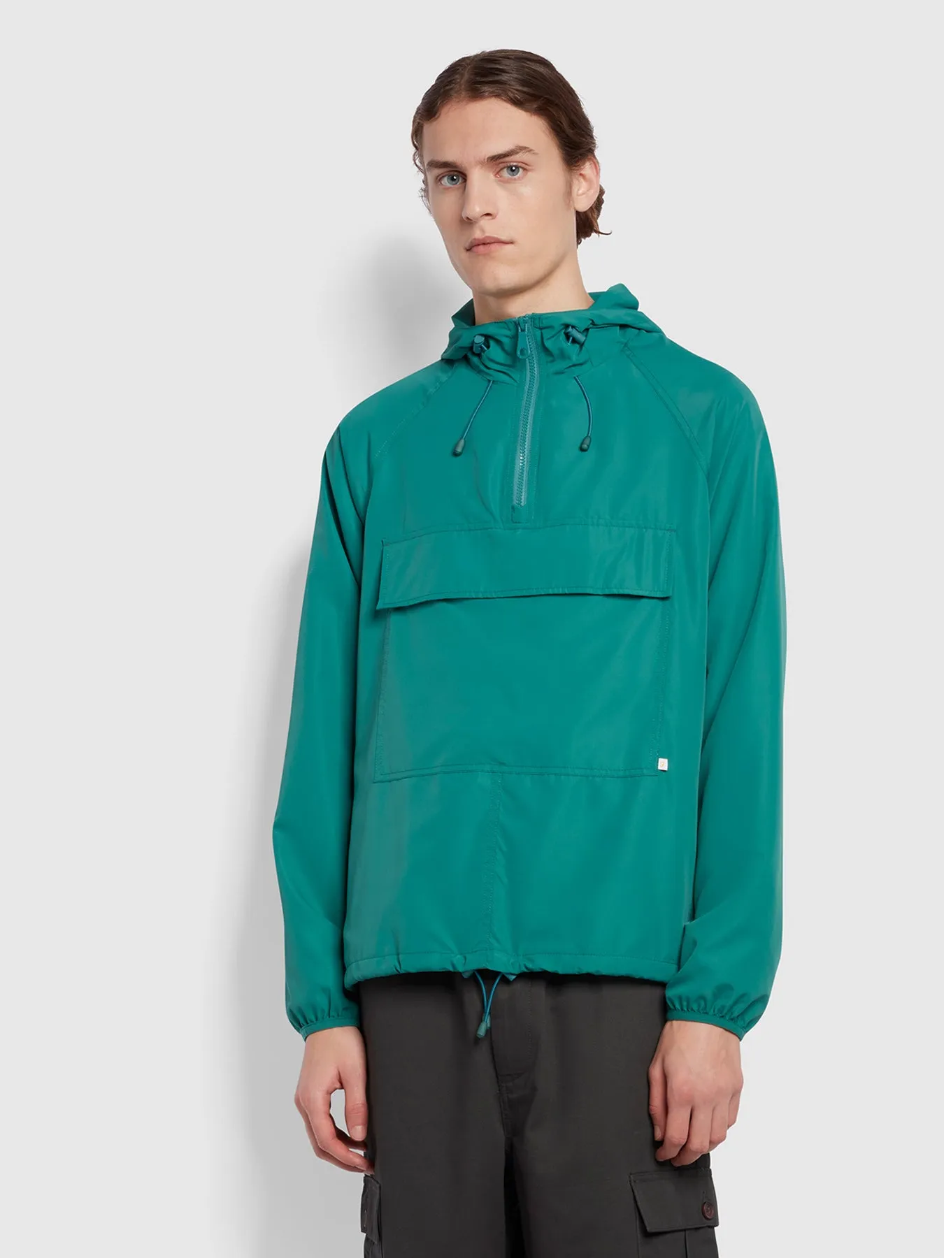 Glen Regular Fit Overhead Jacket In Mallard Green Farah GWQ sold by Farah