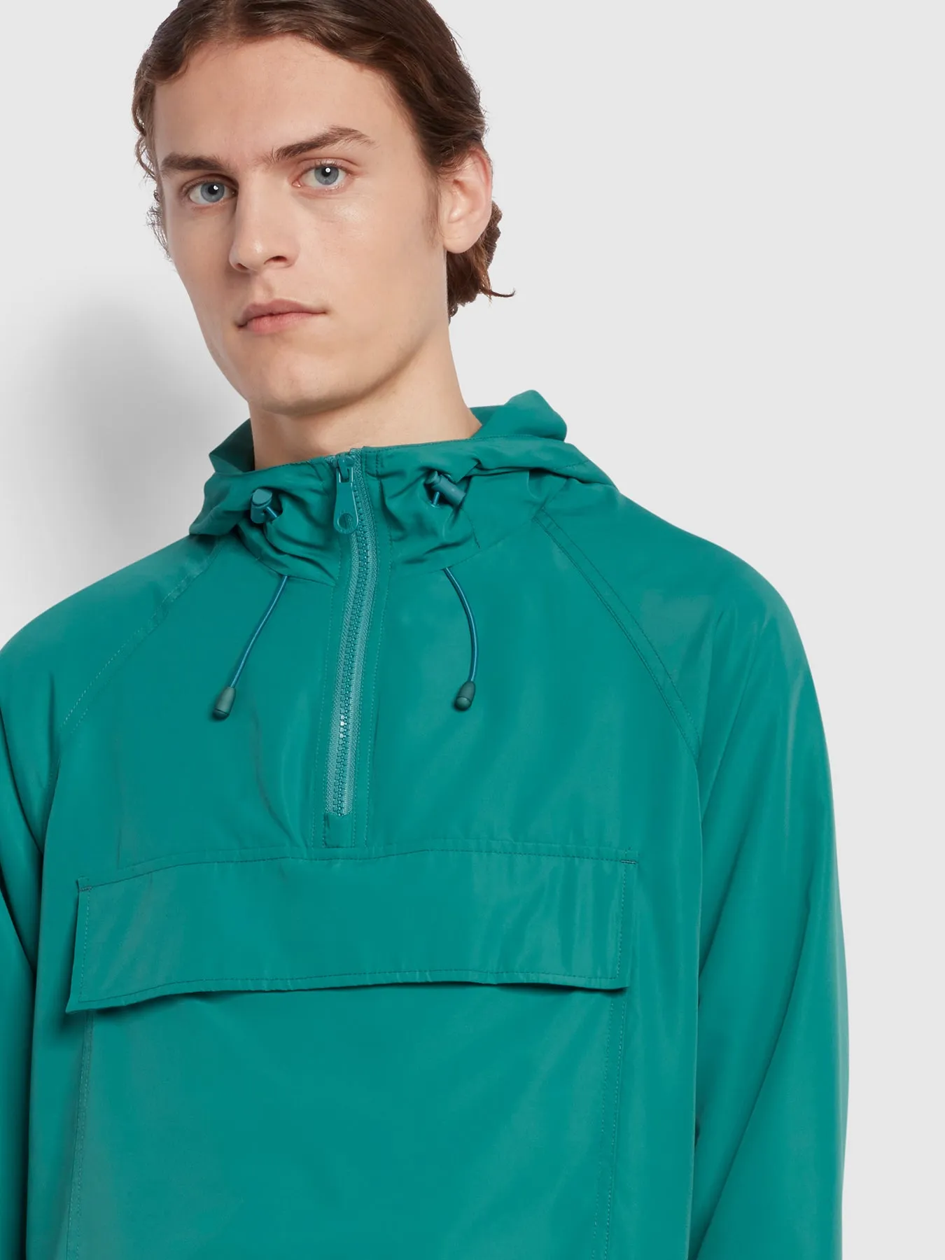 Glen Regular Fit Overhead Jacket In Mallard Green Farah GWQ sold by Farah product image thumbnail 2