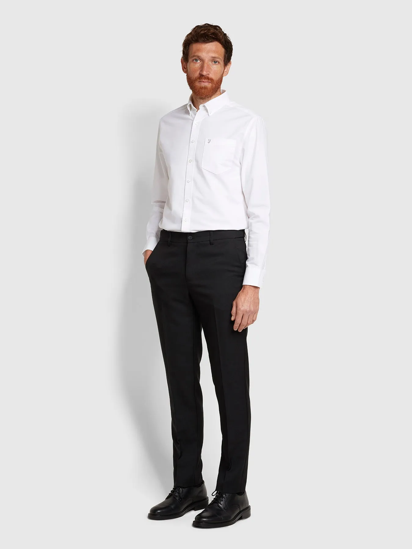 Roachman Flexi Waist Trousers In Black sold by Farah