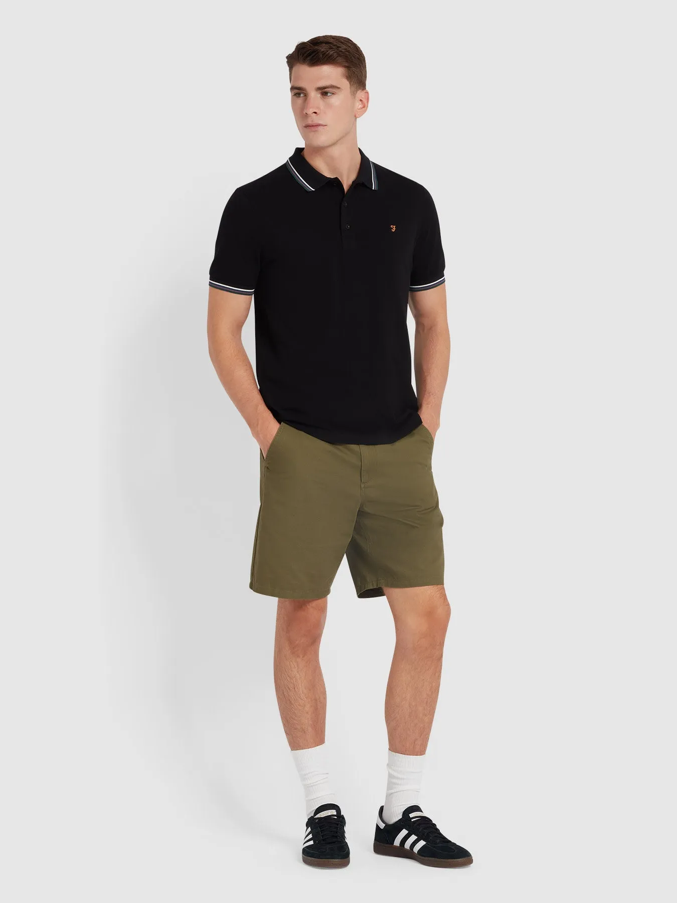 Alvin Tipped Collar Polo Shirt In Black sold by Farah product image thumbnail 2