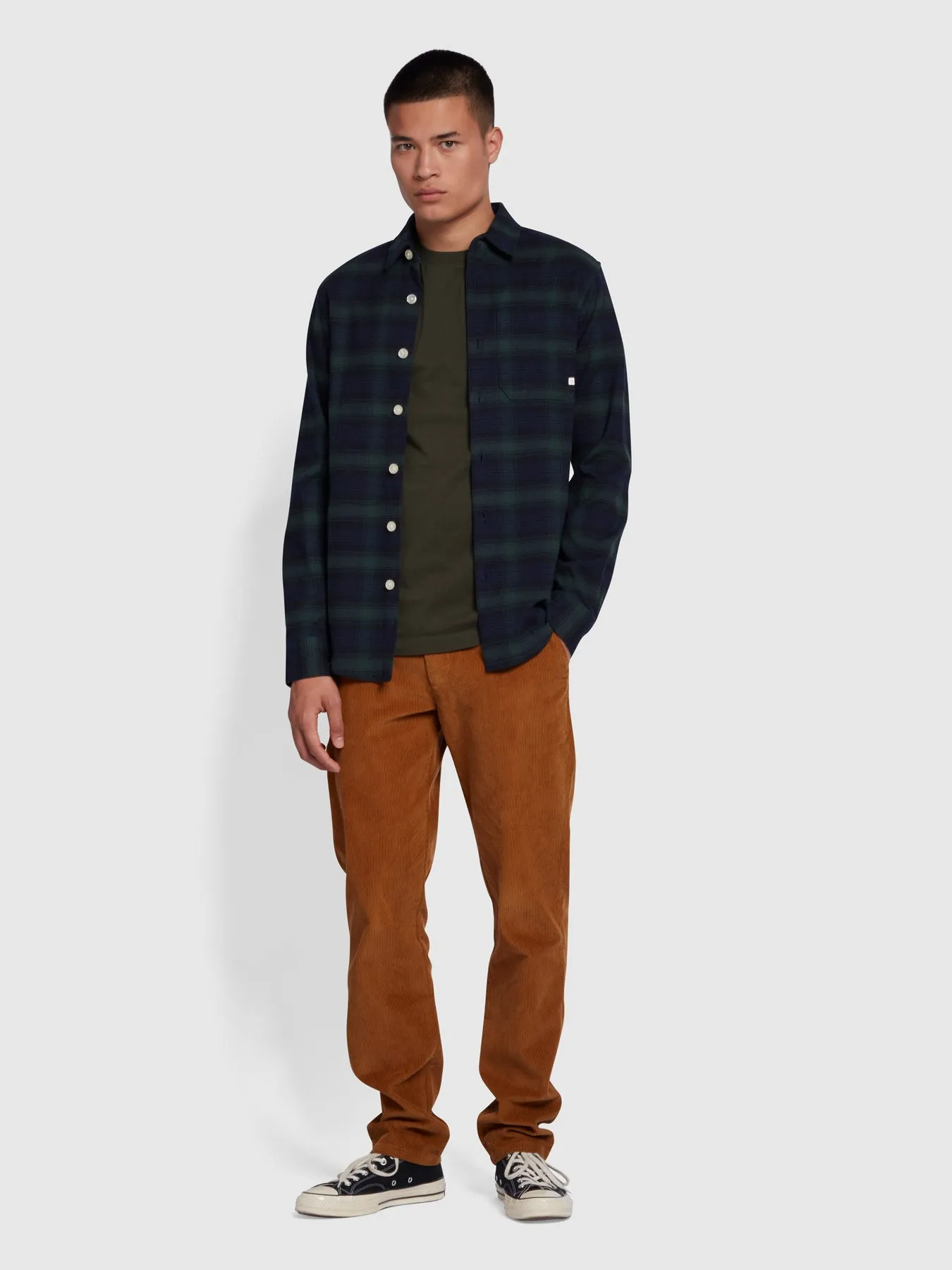 Danny Regular Fit Organic Cotton T-Shirt In Evergreen sold by Farah product image thumbnail 2