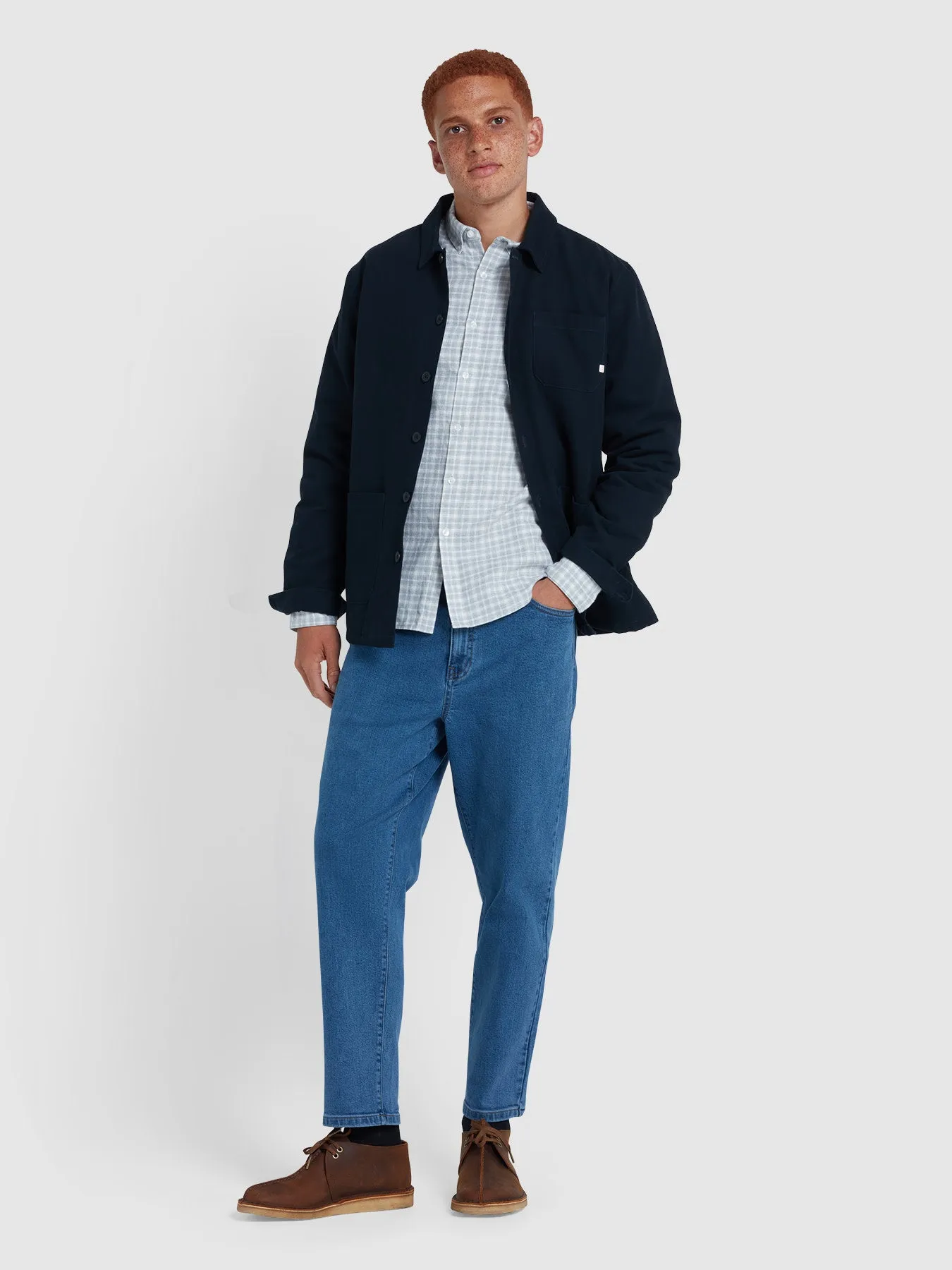 Alban Slim Fit Check Shirt In Grey Marl sold by Farah product image thumbnail 2