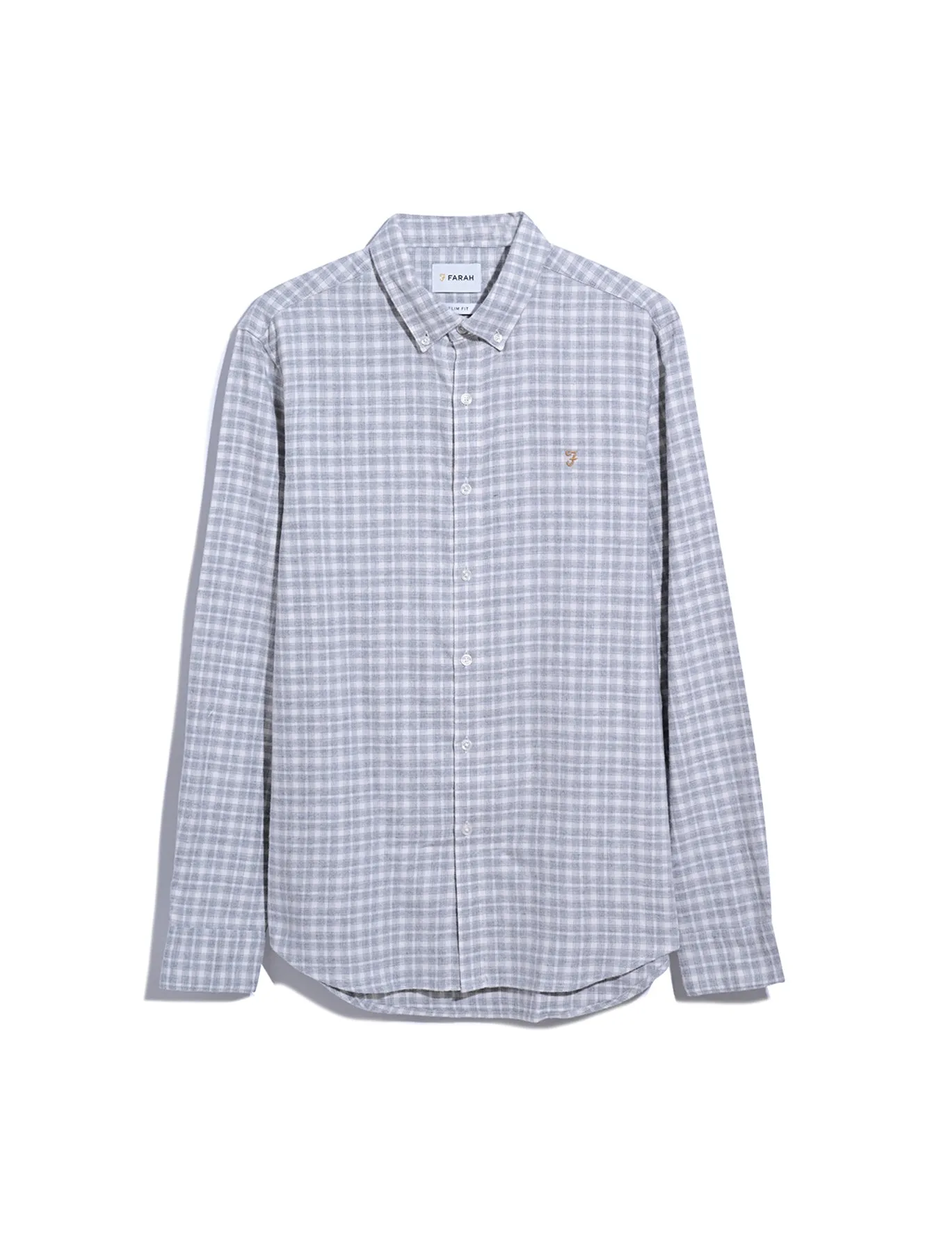 Alban Slim Fit Check Shirt In Grey Marl sold by Farah product image thumbnail 5