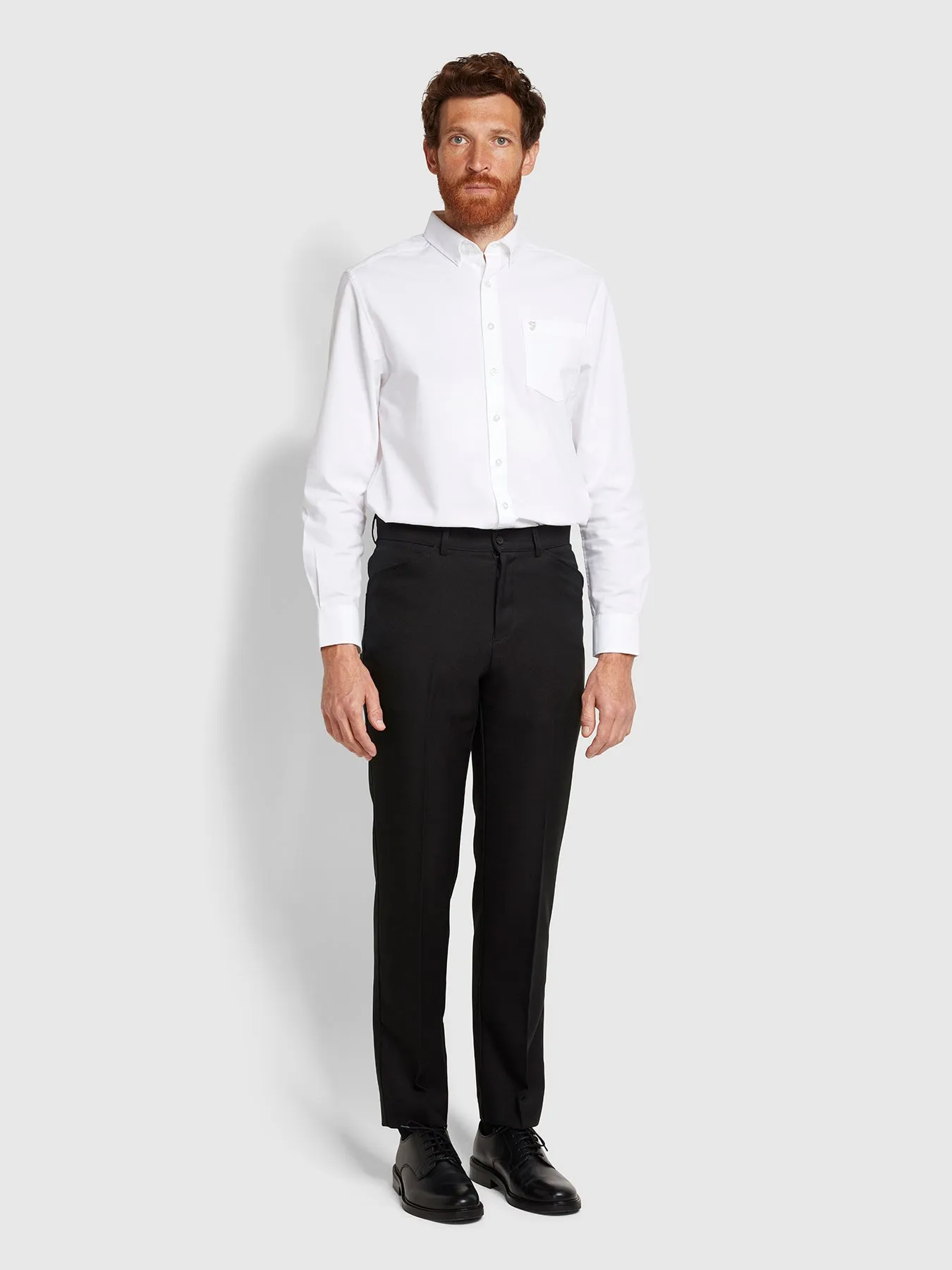 Roachman Traditional Twill Trousers In Black sold by Farah