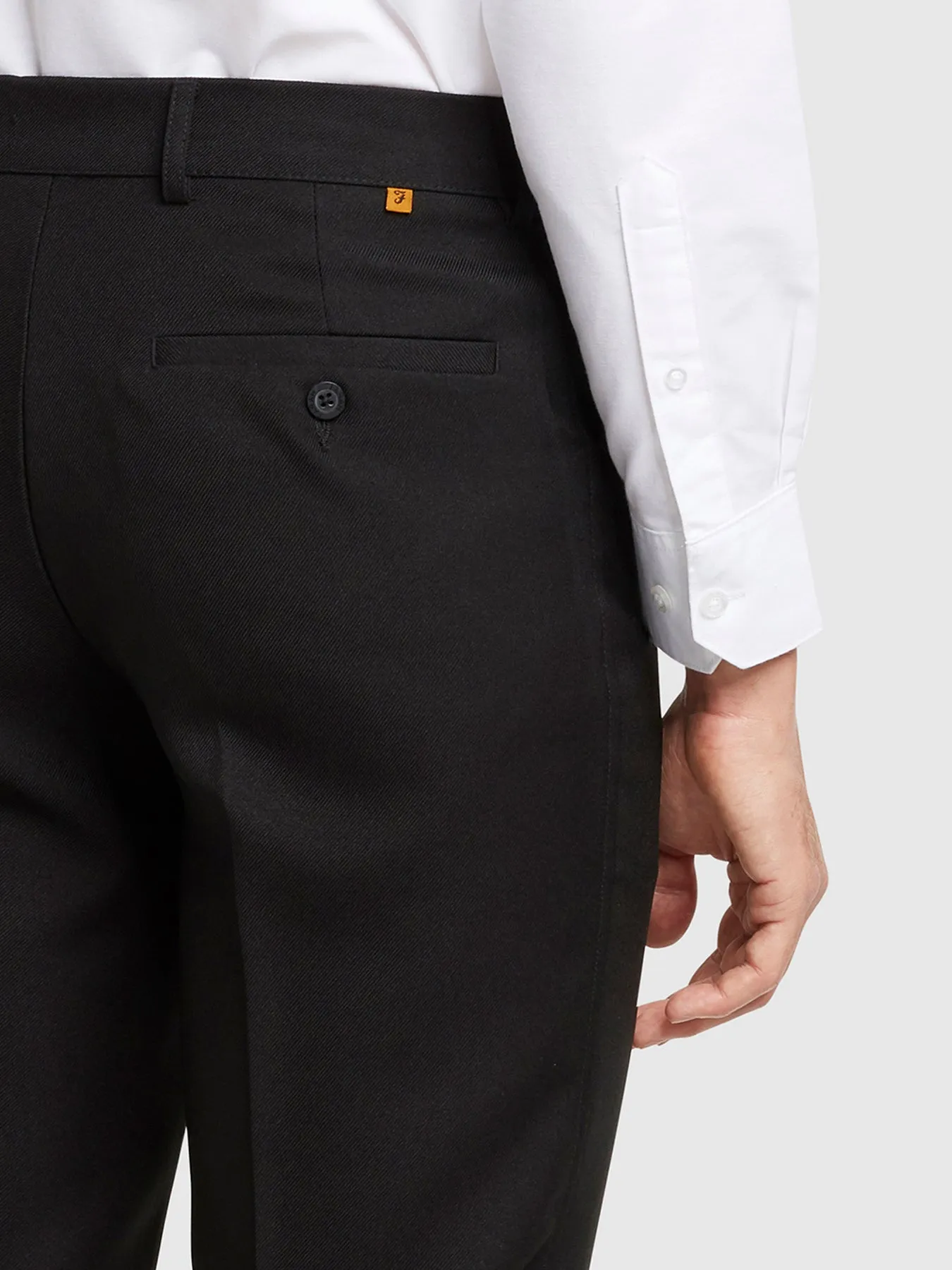 Roachman Traditional Twill Trousers In Black sold by Farah product image thumbnail 3
