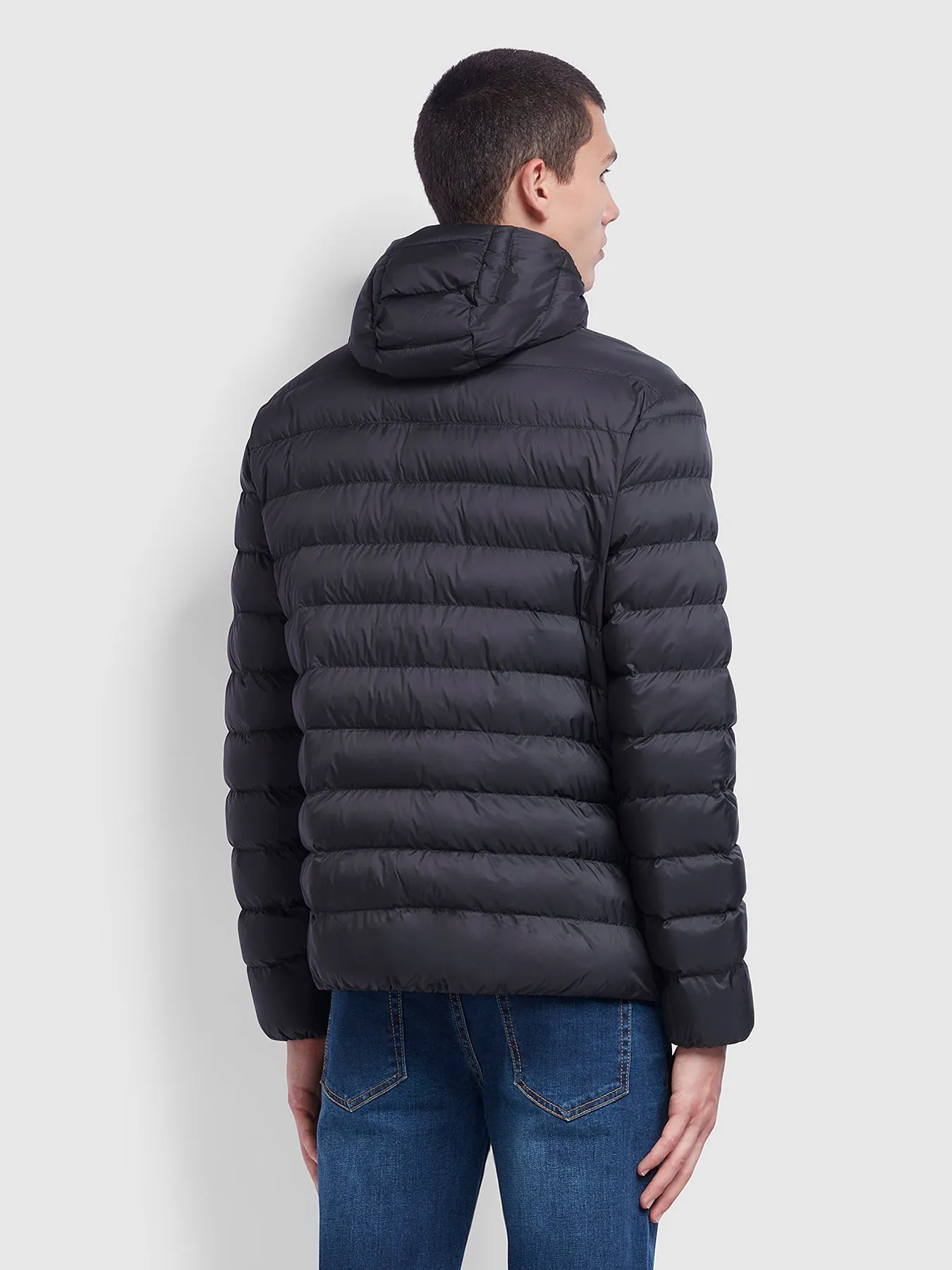 Strickland Wadded Puffer Jacket In Black sold by Farah product image thumbnail 4