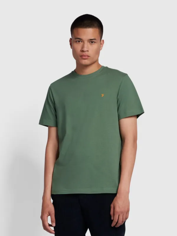 Danny Regular Fit T-Shirt In Wreath Green sold by Farah