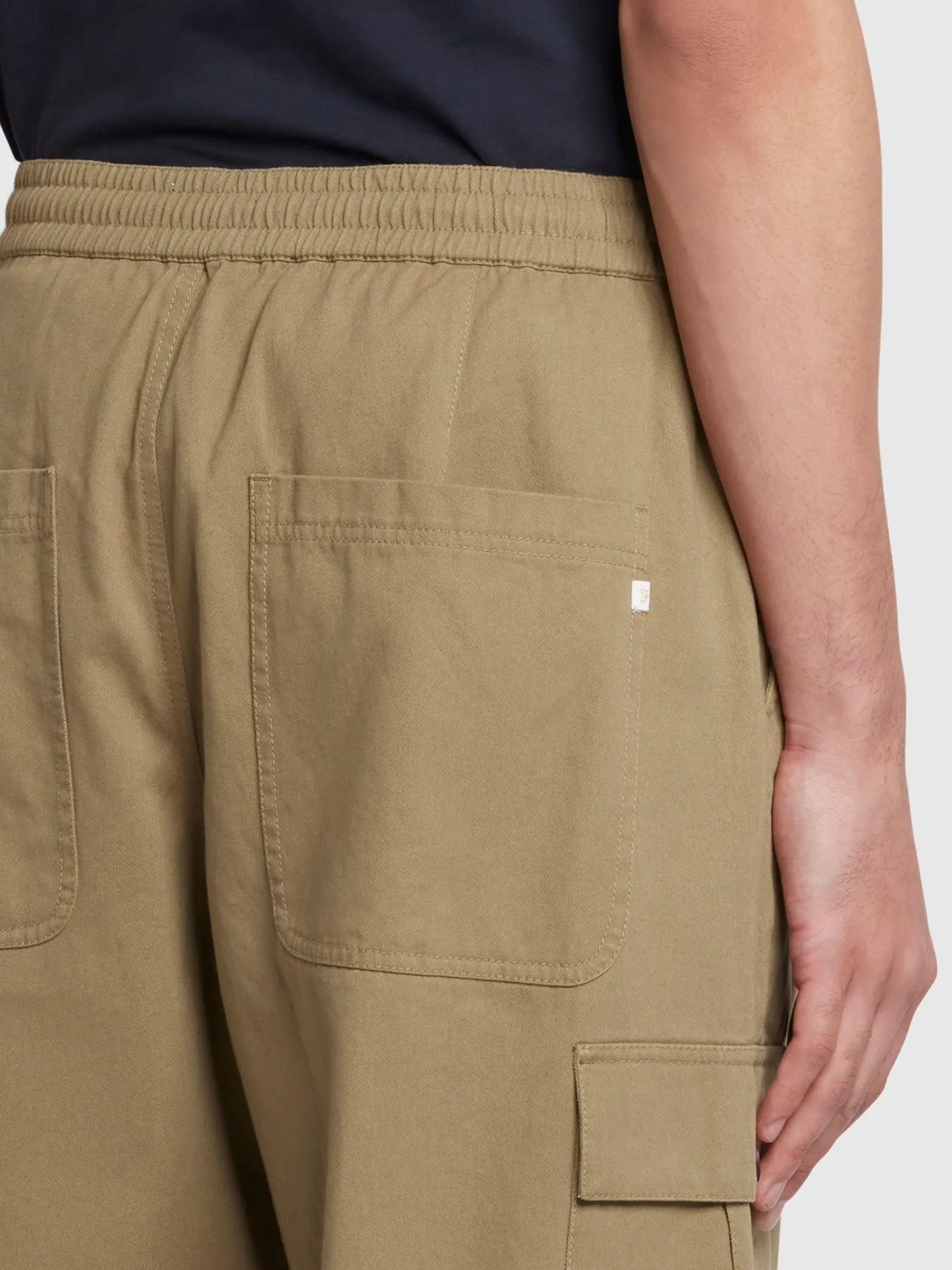 Greenport Regular Fit Twill Cargo Trousers In Beige sold by Farah product image thumbnail 3
