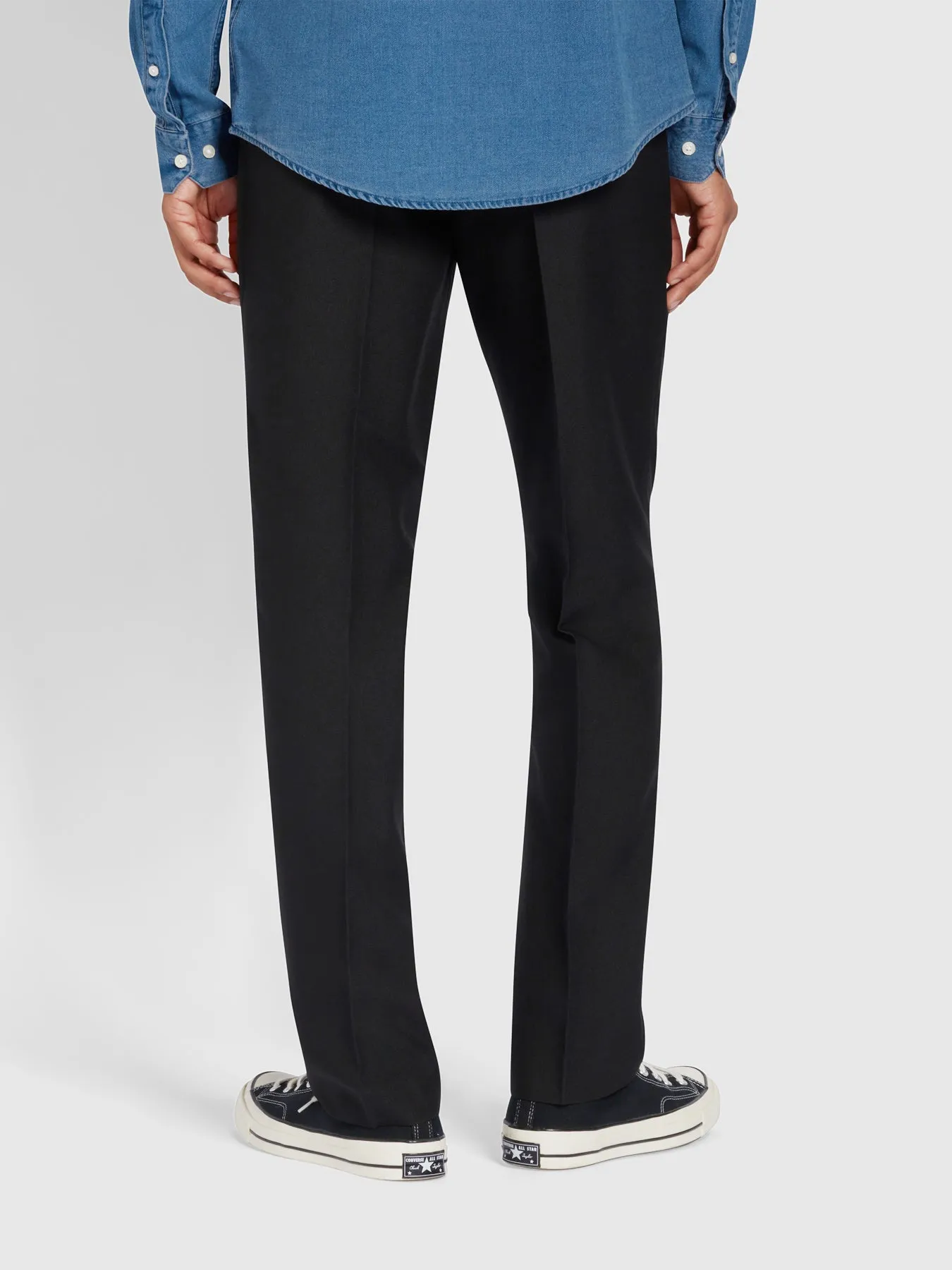 Hopsack Trouser In Black sold by Farah product image thumbnail 2